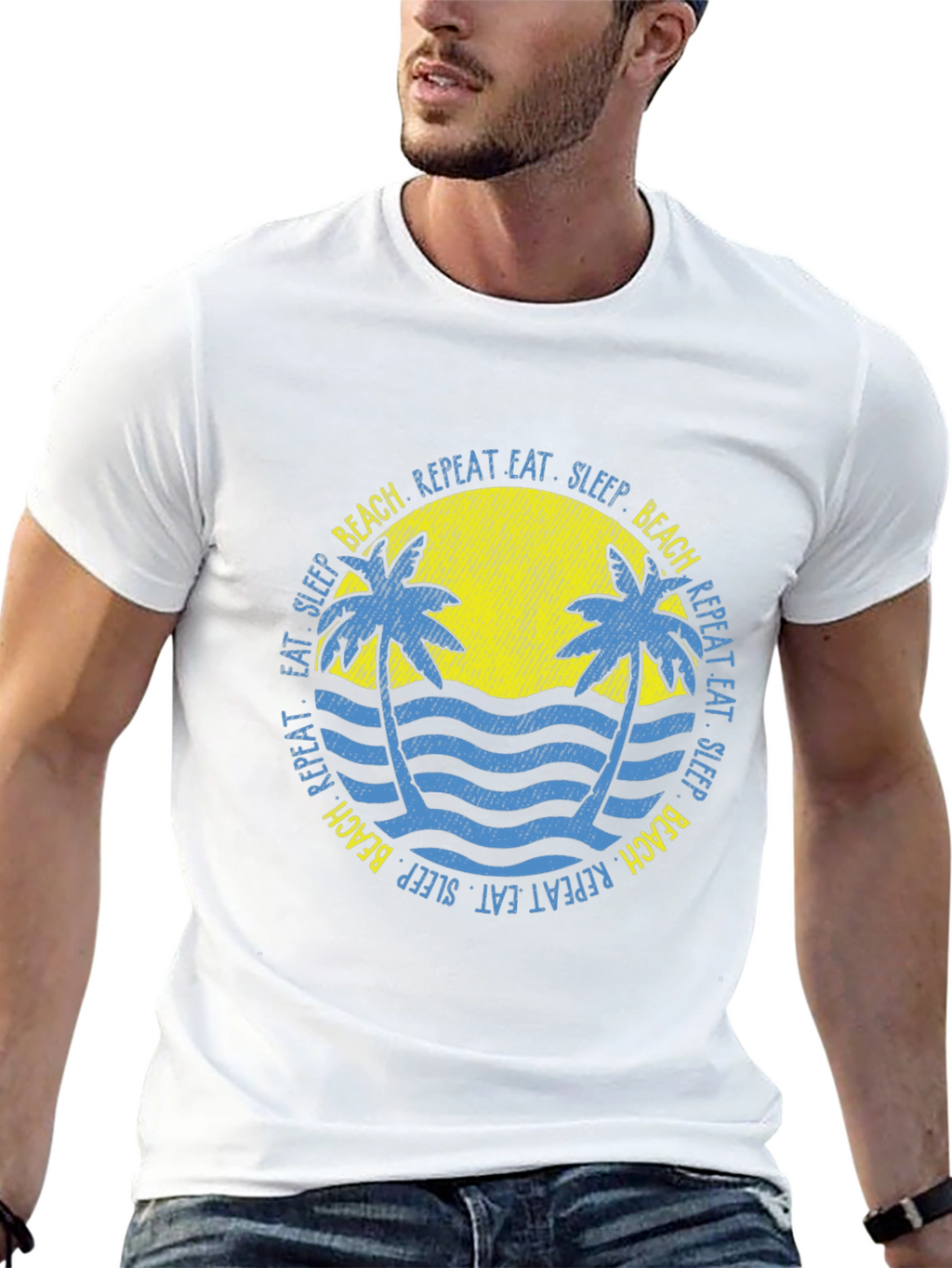 Beach Life T-Shirt: Eat Sleep Beach Repeat!