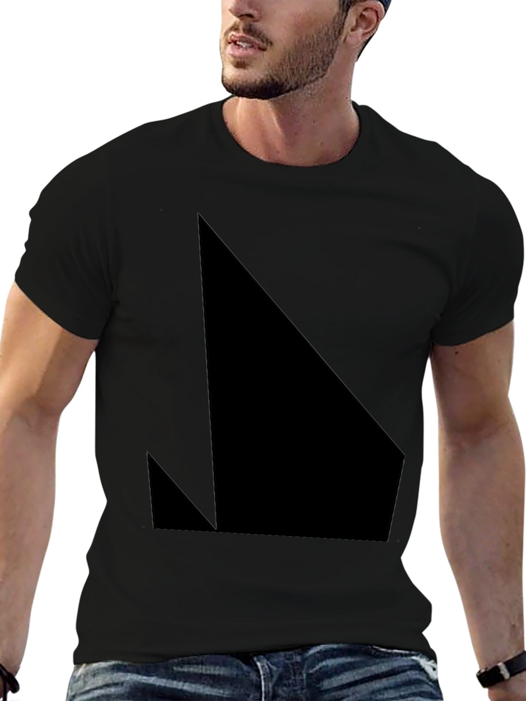 Abstract Graphic Black T-Shirt
