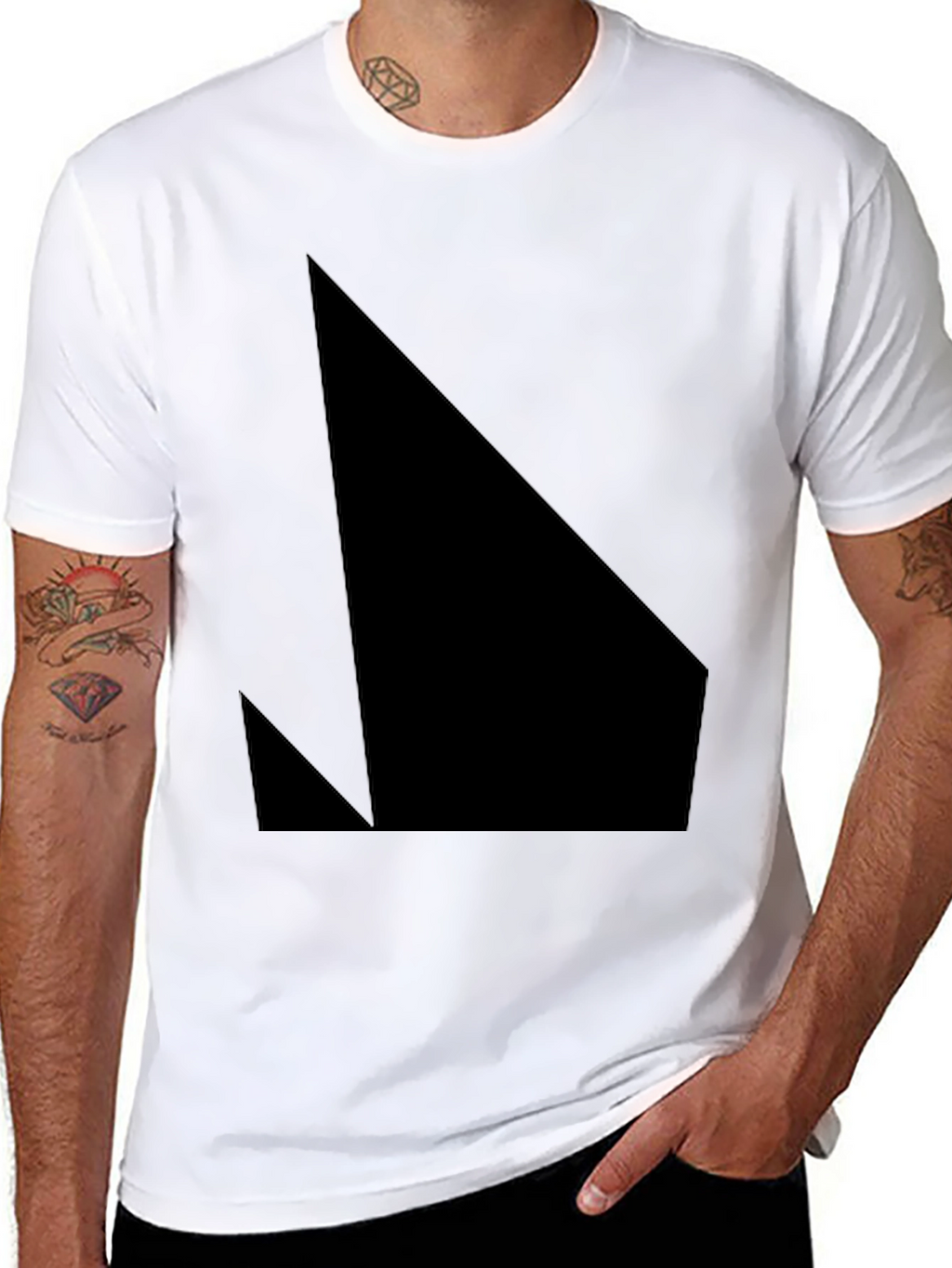 Abstract Graphic Black T-Shirt