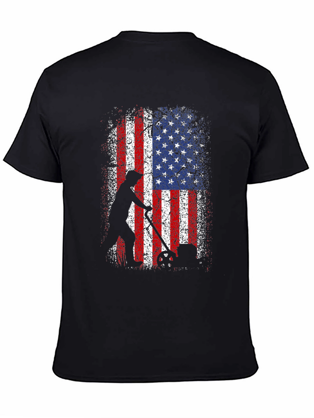 American Flag Patriotic Lawn Mower T-Shirt
