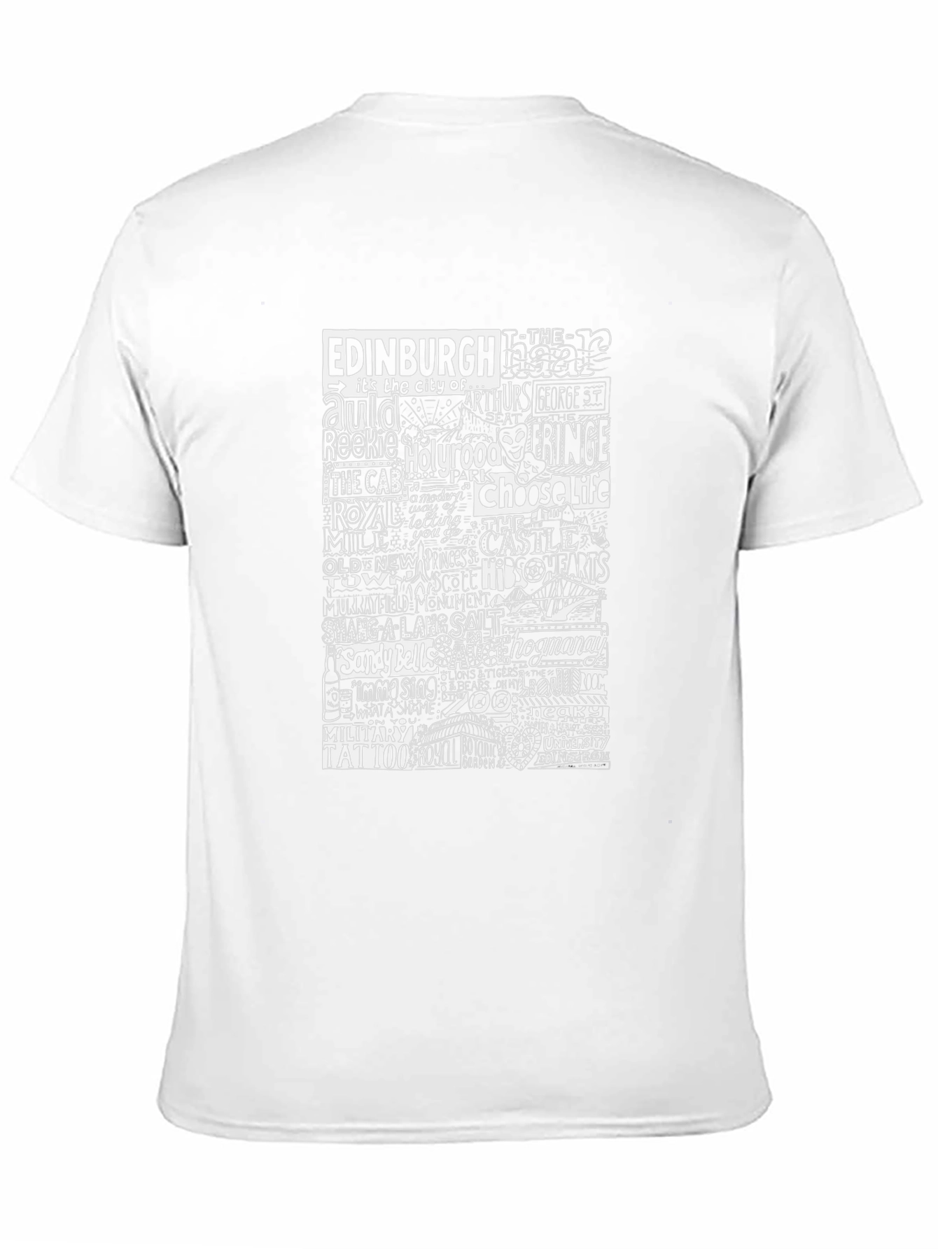 Edinburgh Typography Graphic Black T-Shirt