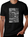 Edinburgh Typography Graphic Black T-Shirt