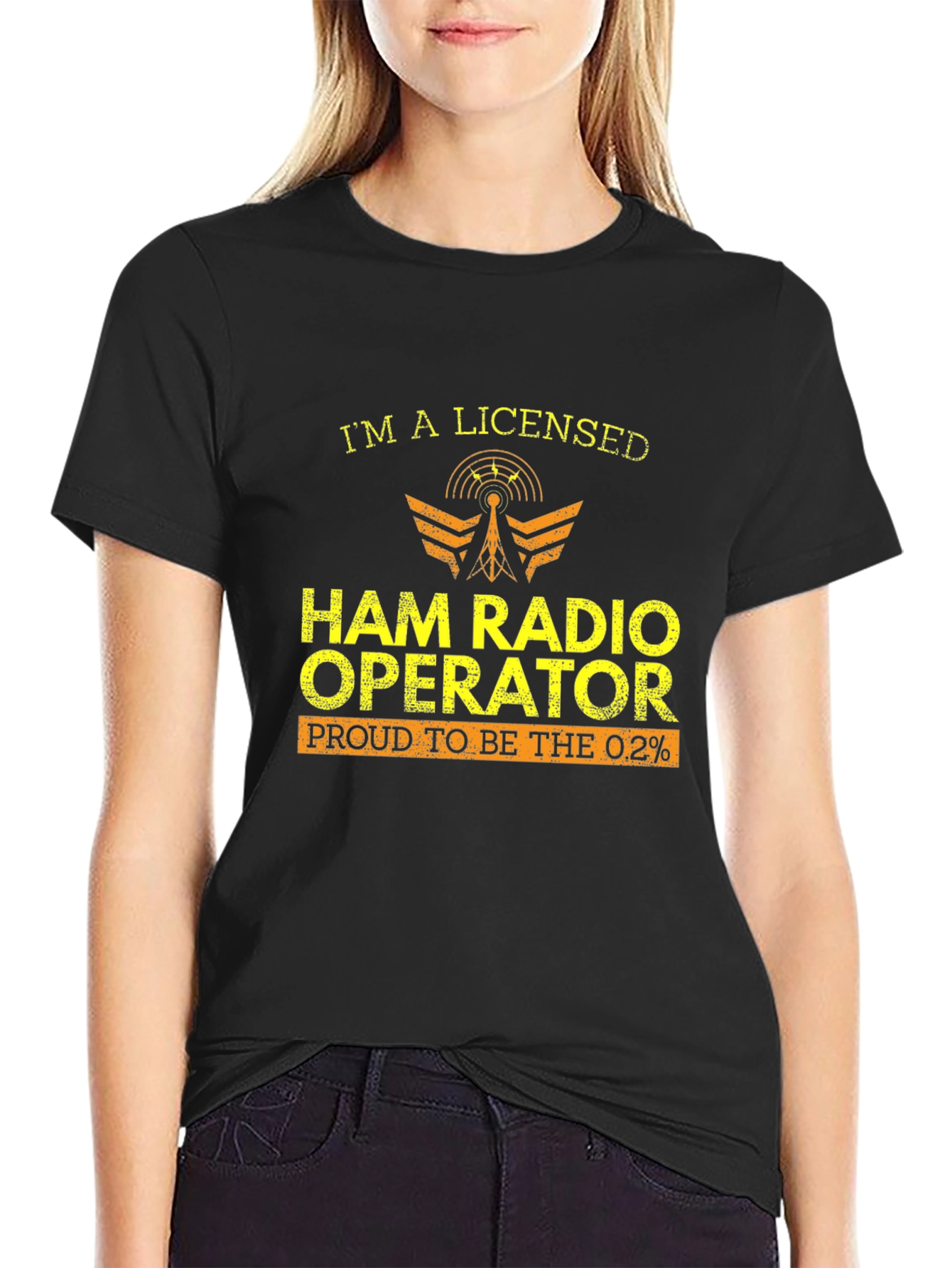 Ham Radio Operator T-Shirt - Licensed Proud 0.2%