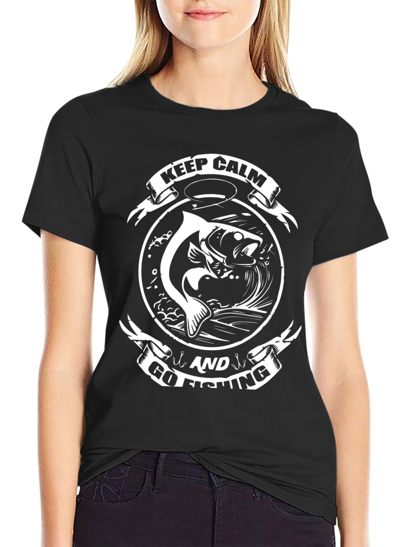 Keep Calm and Go Fishing Graphic T-Shirt
