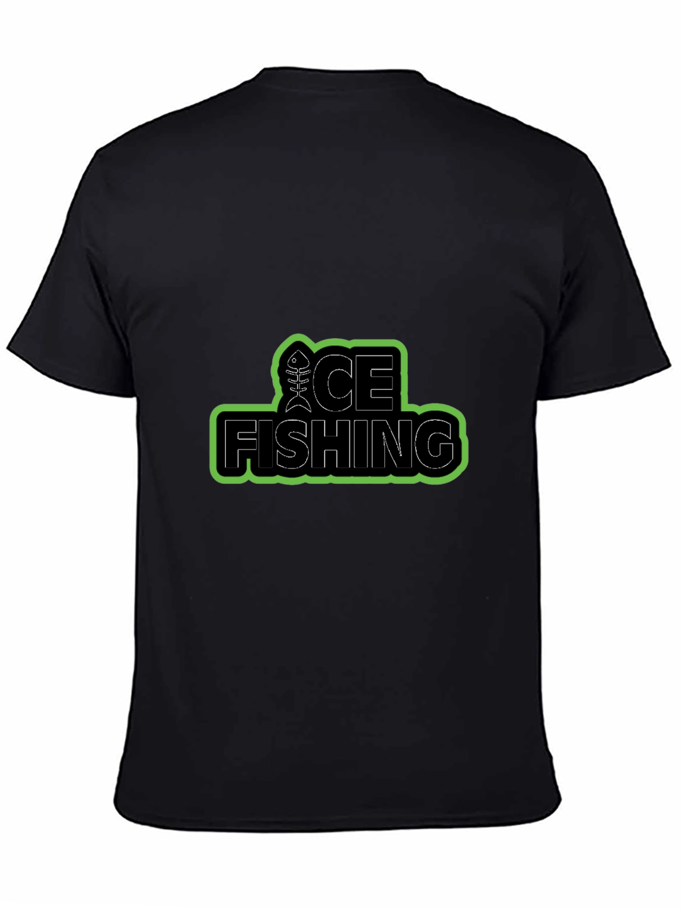 Ice Fishing T-Shirt - Cool Fish Bone Design