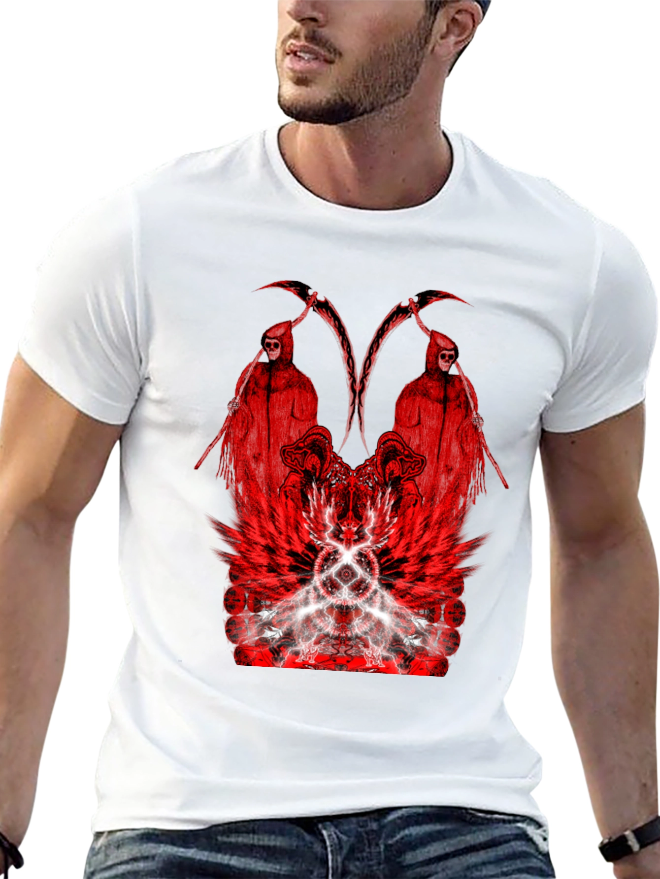 Grim Reaper Graphic Black T-Shirt