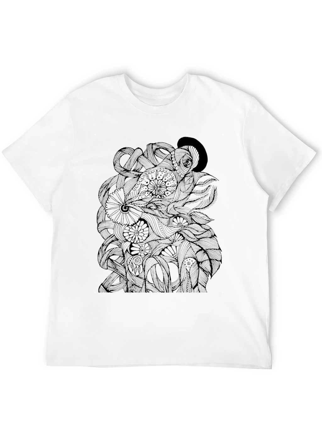 Intricate Octopus Design Black T-Shirt