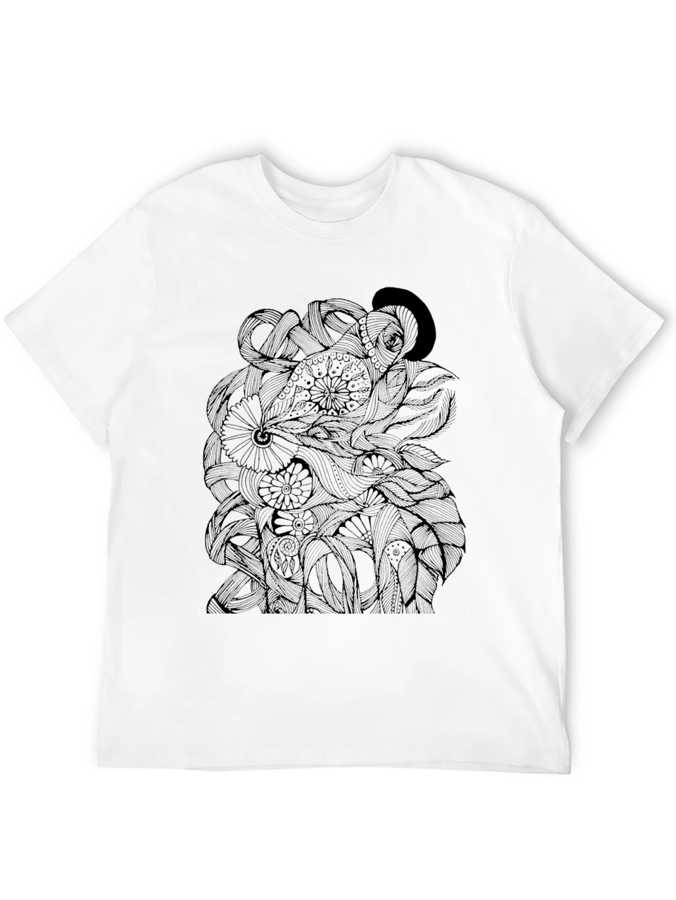 Intricate Octopus Design Black T-Shirt