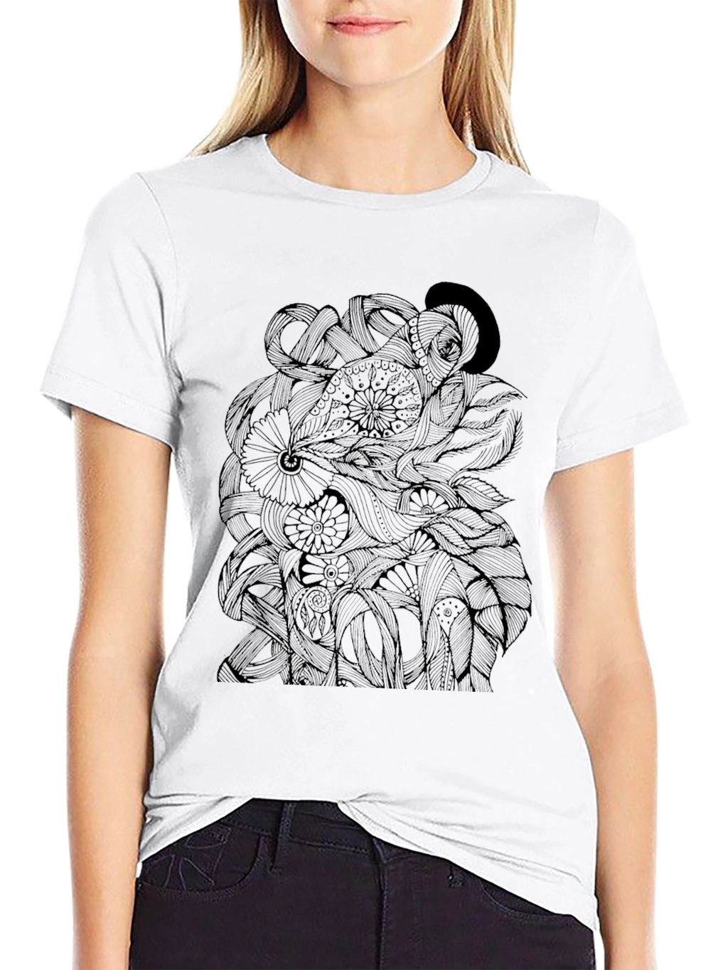 Intricate Octopus Design Black T-Shirt