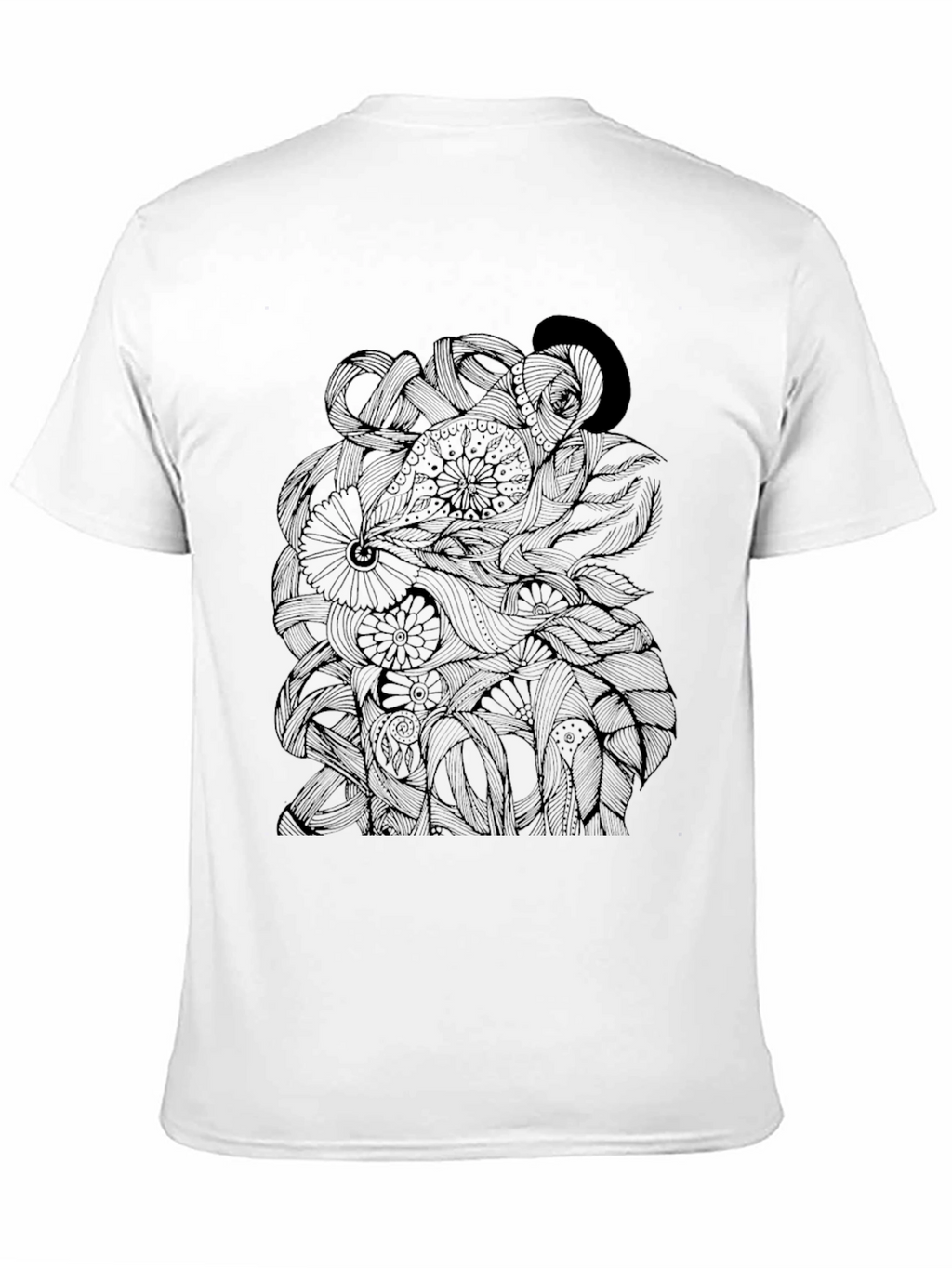 Intricate Octopus Design Black T-Shirt