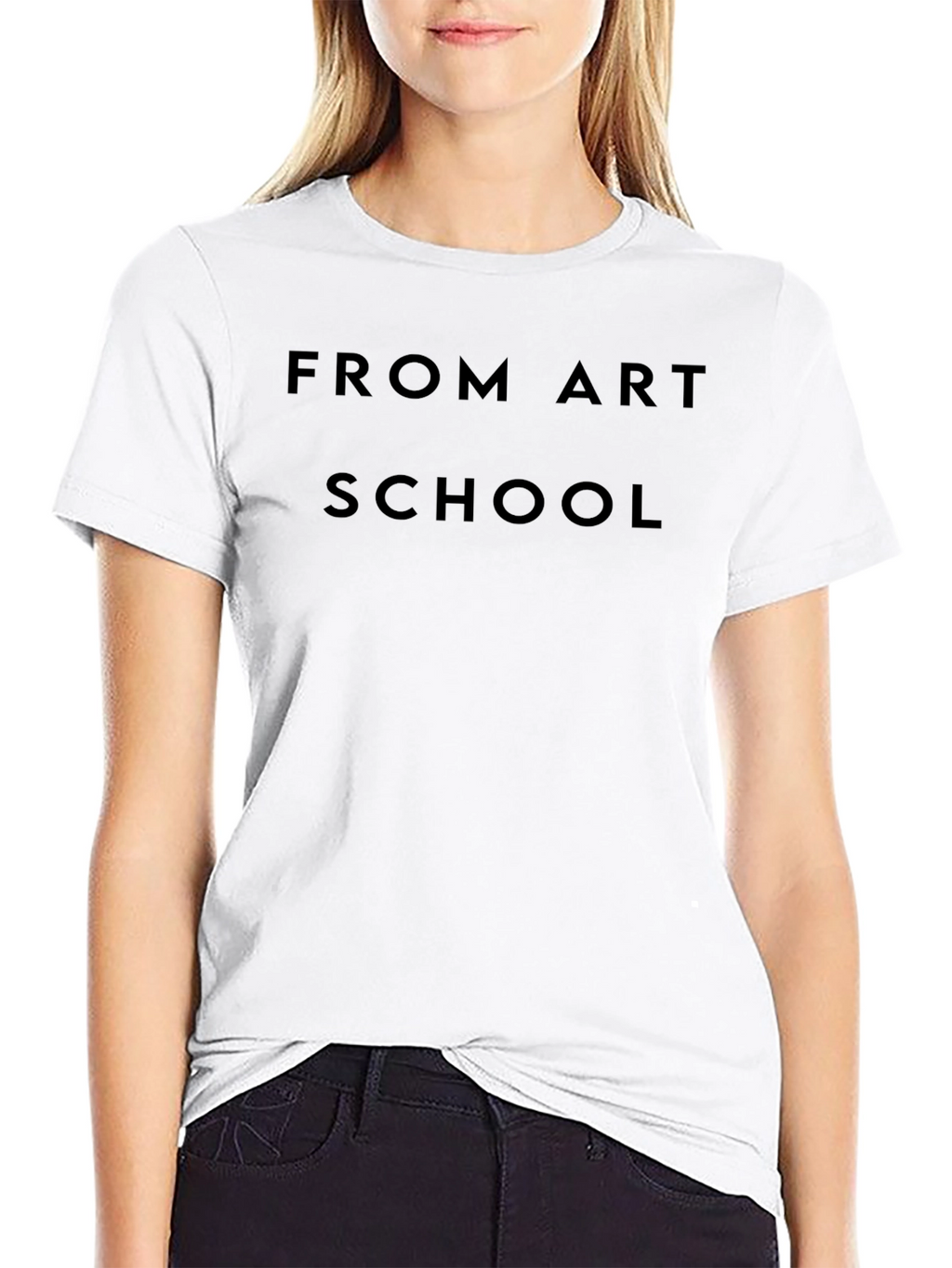 From Art School Tee - Black Crewneck