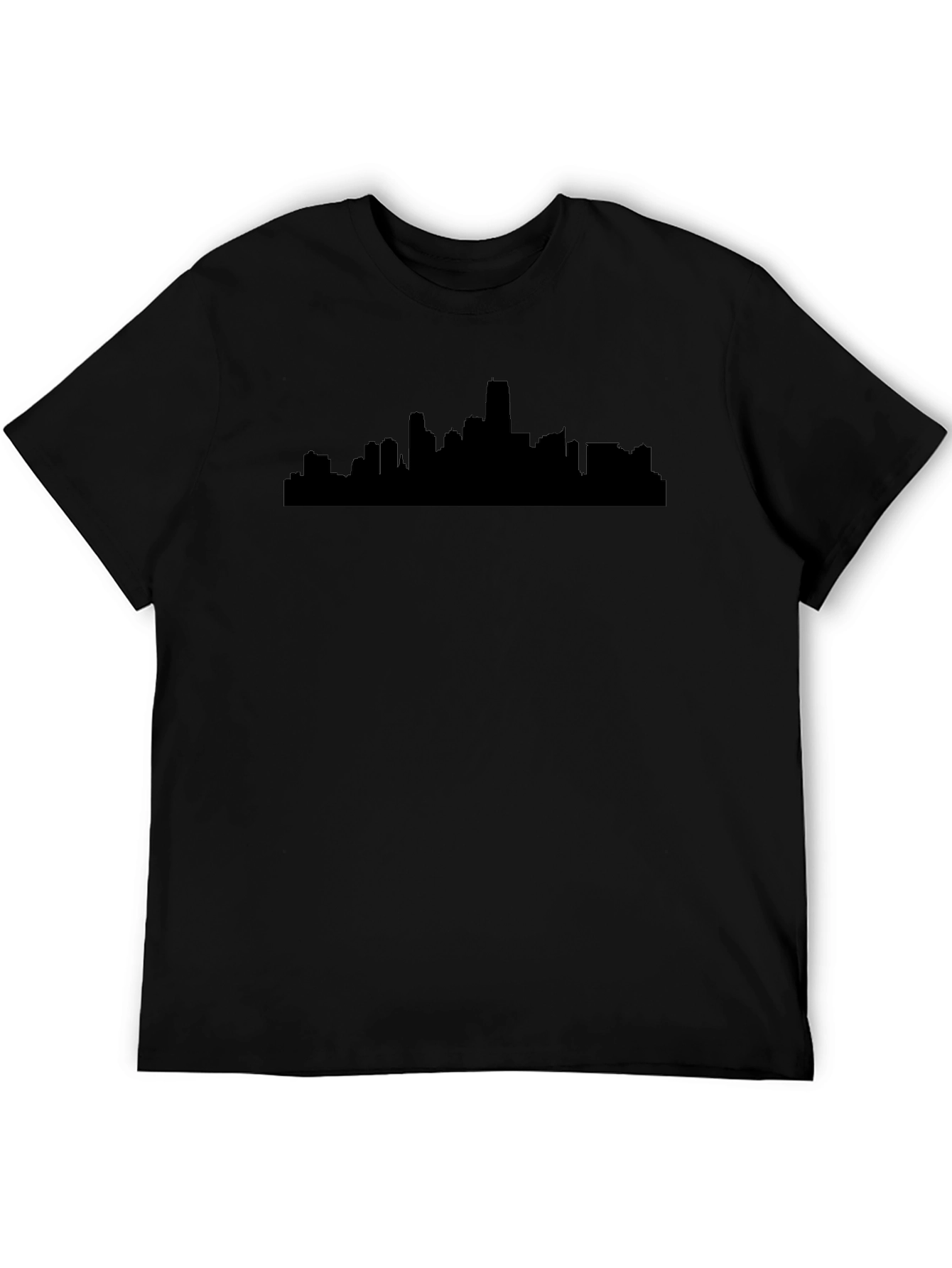 Cityscape Silhouette Black T-Shirt