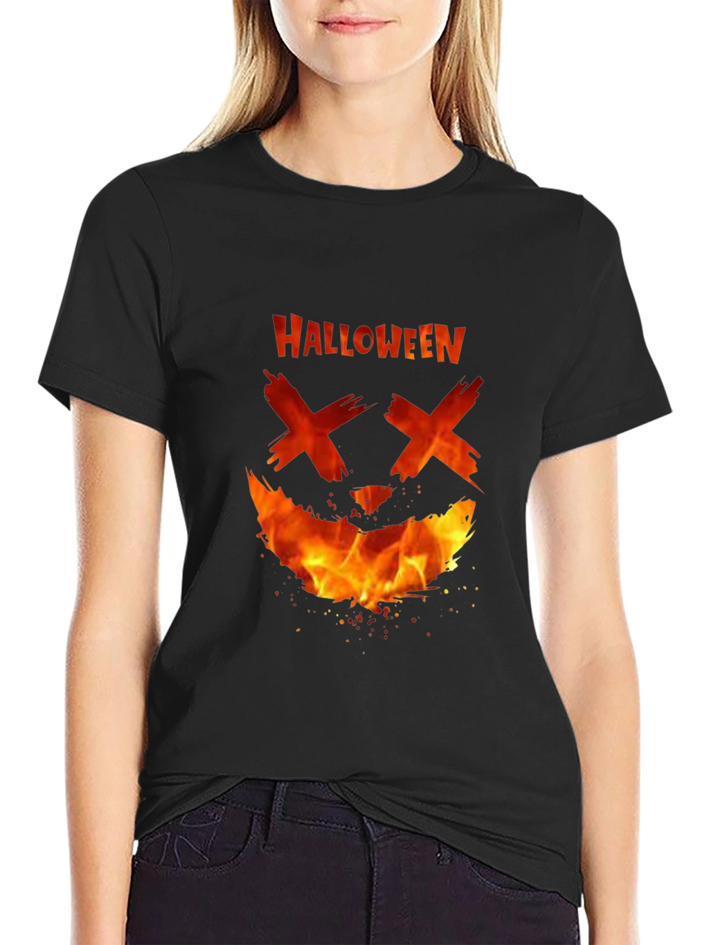Halloween Fire Face T-Shirt