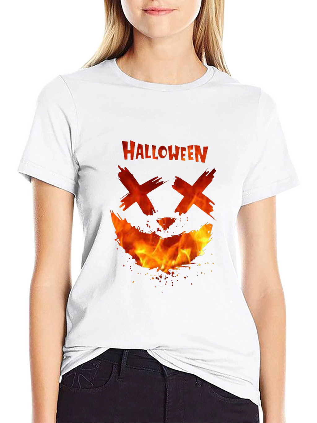 Halloween Fire Face T-Shirt