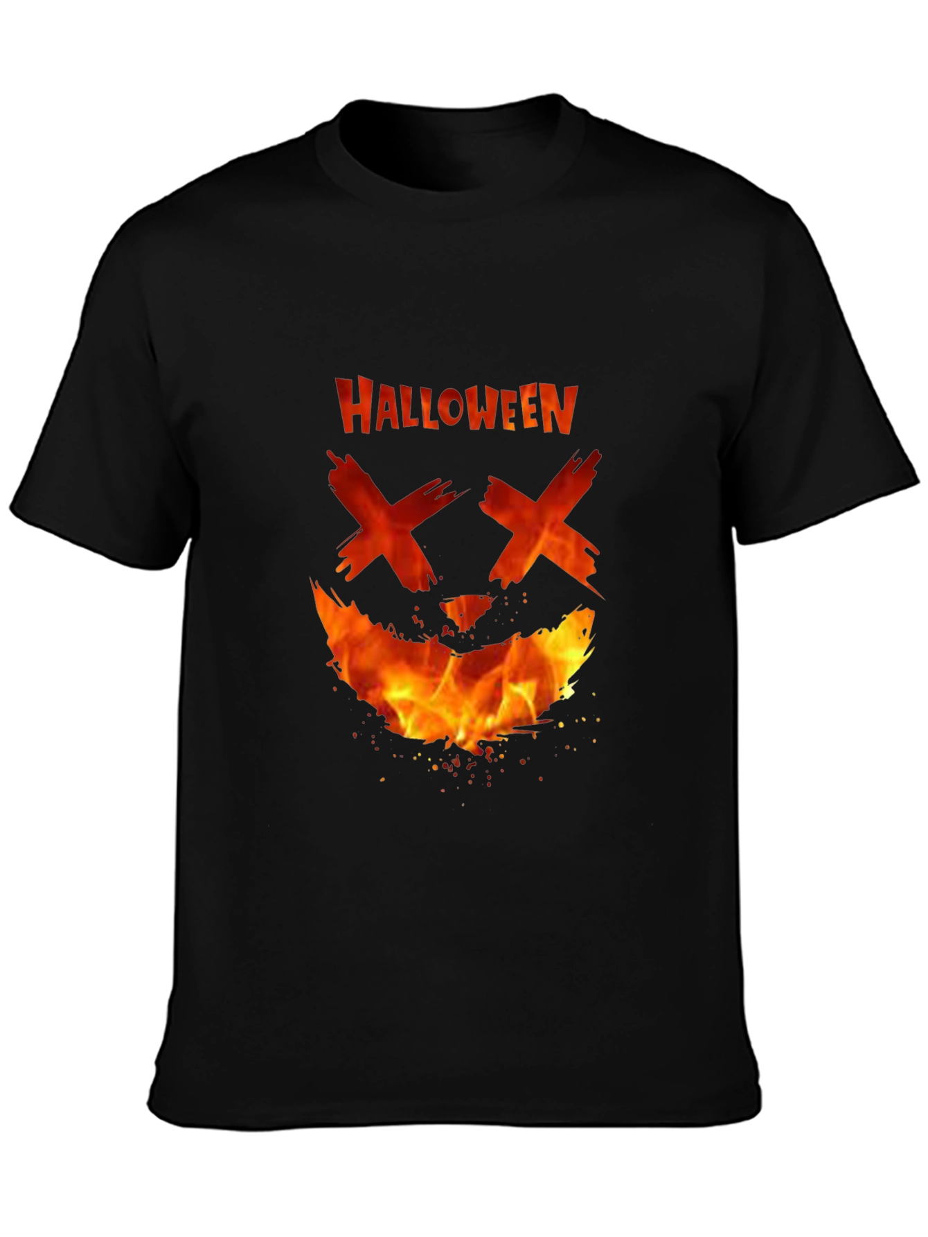 Halloween Fire Face T-Shirt