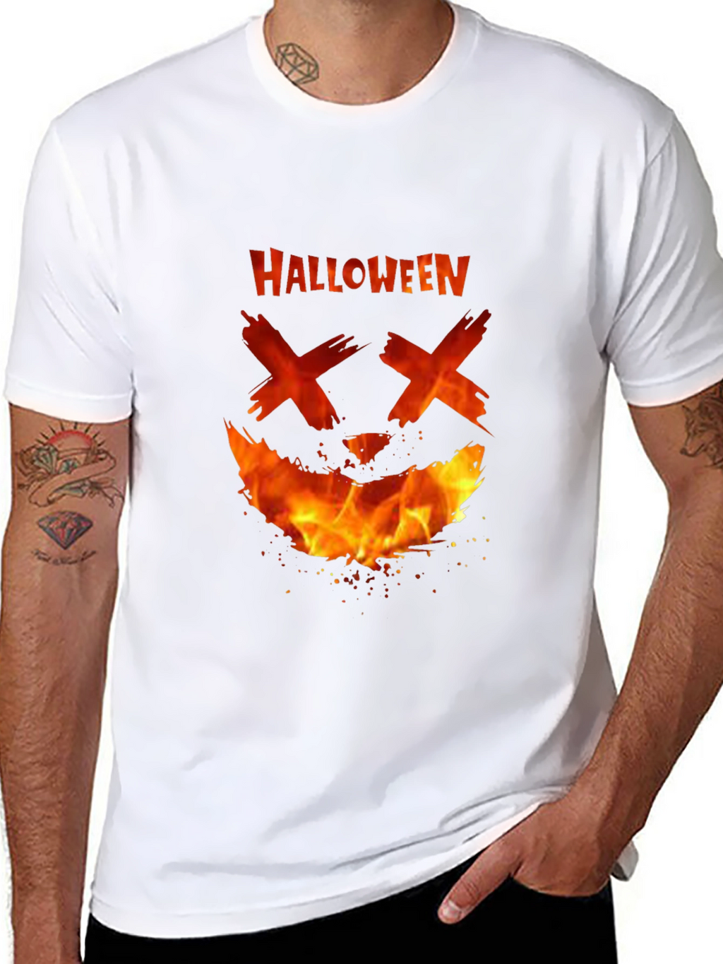 Halloween Fire Face T-Shirt