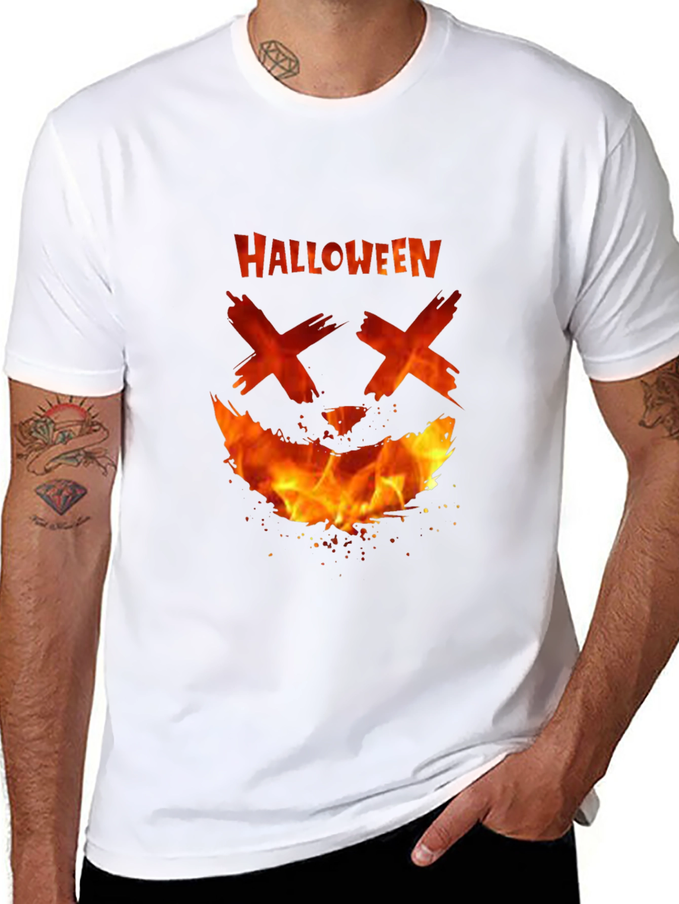 Halloween Fire Face T-Shirt