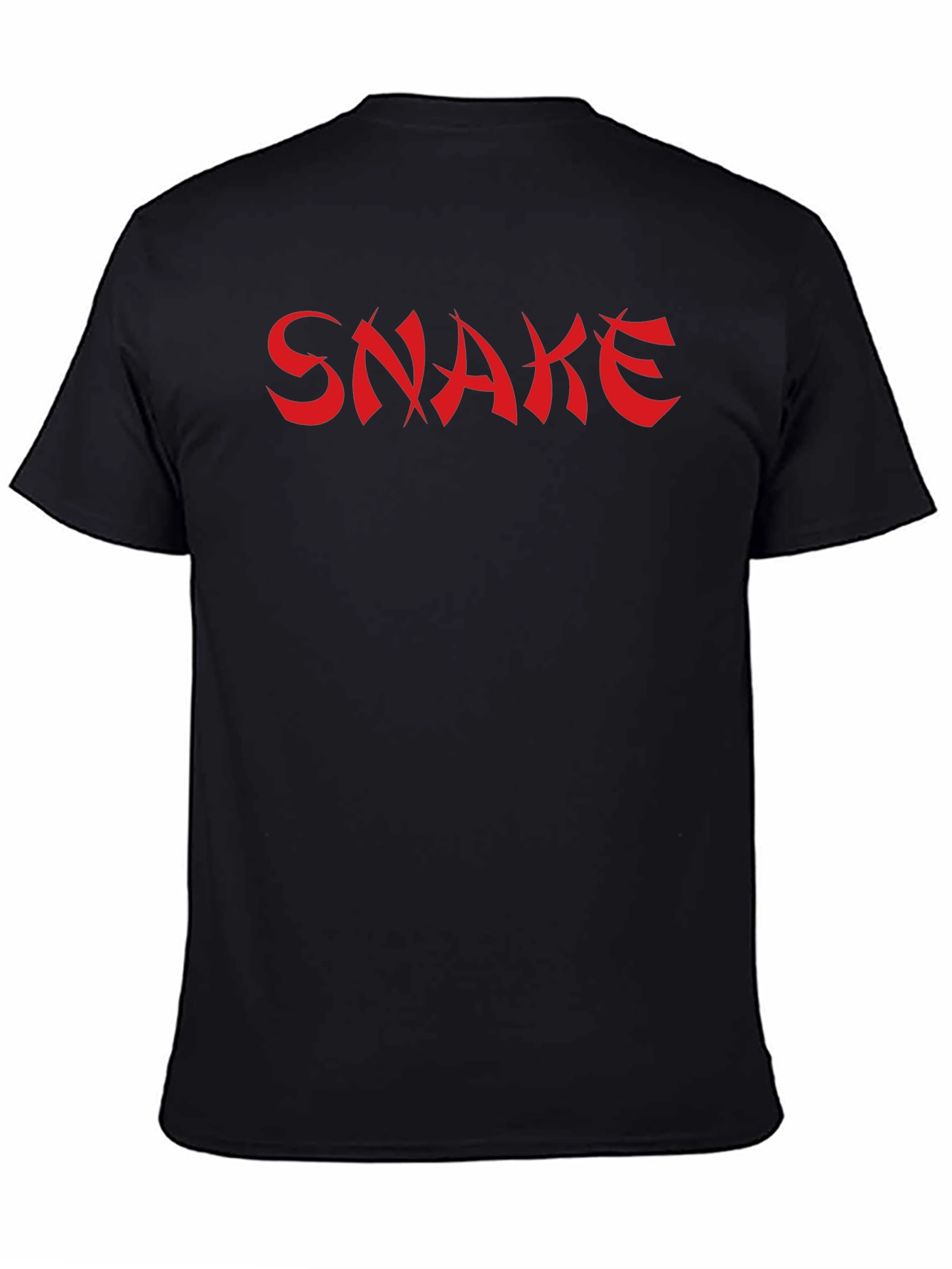 Bold Snake Graphic Tee - Black Cotton Blend