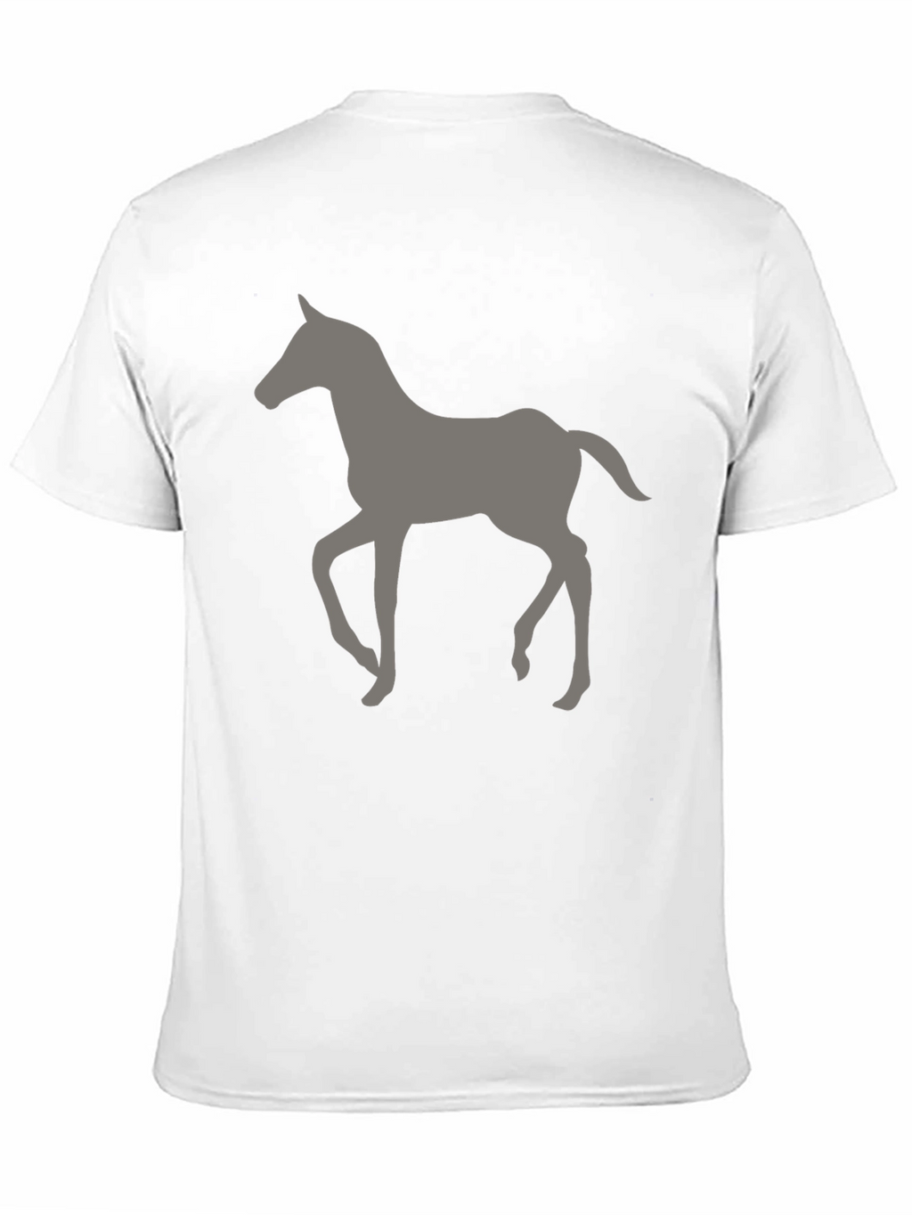 Horse Silhouette Graphic T-Shirt - Black