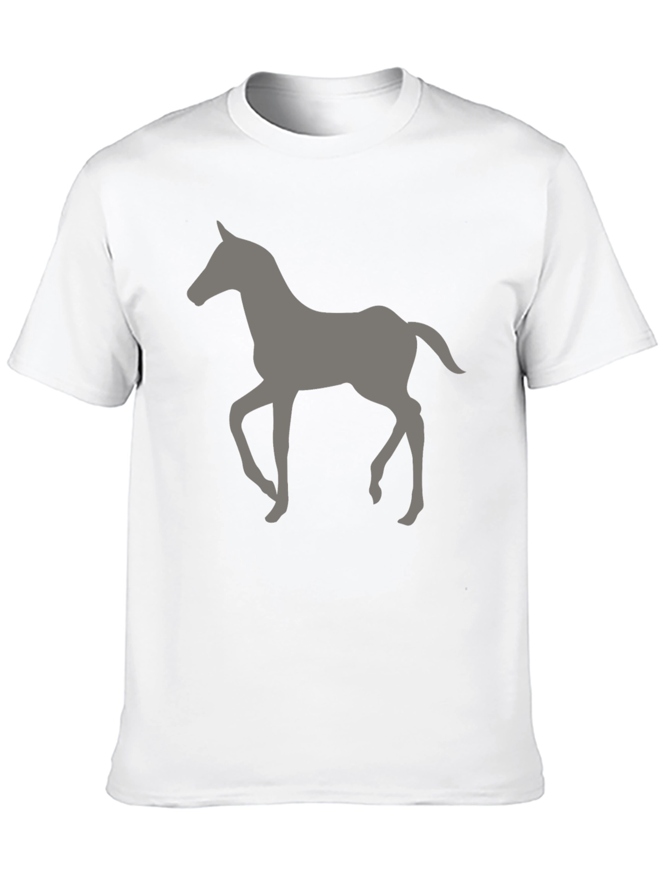 Horse Silhouette Graphic T-Shirt - Black