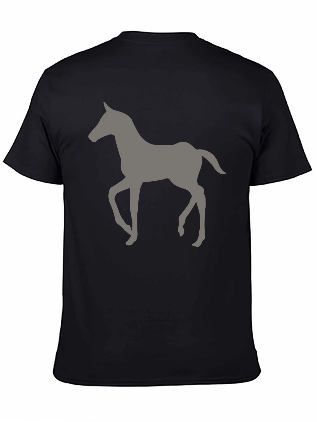 Horse Silhouette Graphic T-Shirt - Black