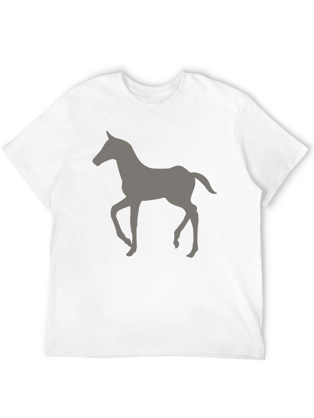 Horse Silhouette Graphic T-Shirt - Black