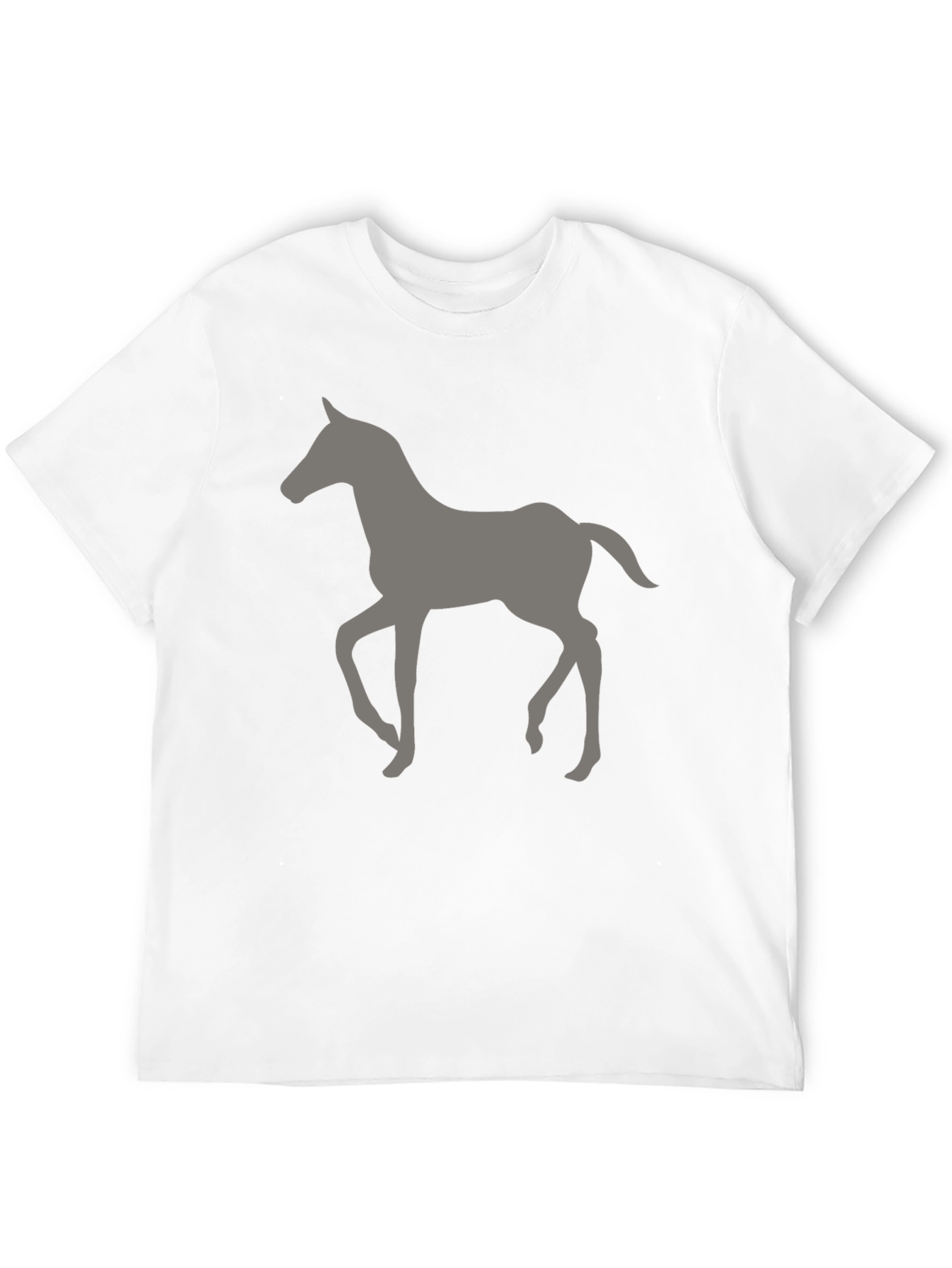 Horse Silhouette Graphic T-Shirt - Black