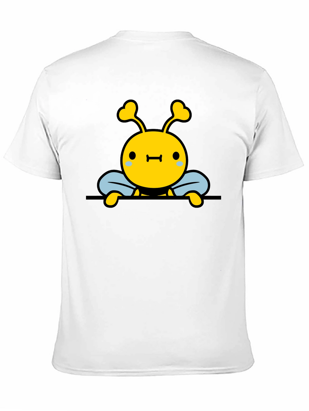 Cute Bee Graphic Black T-Shirt