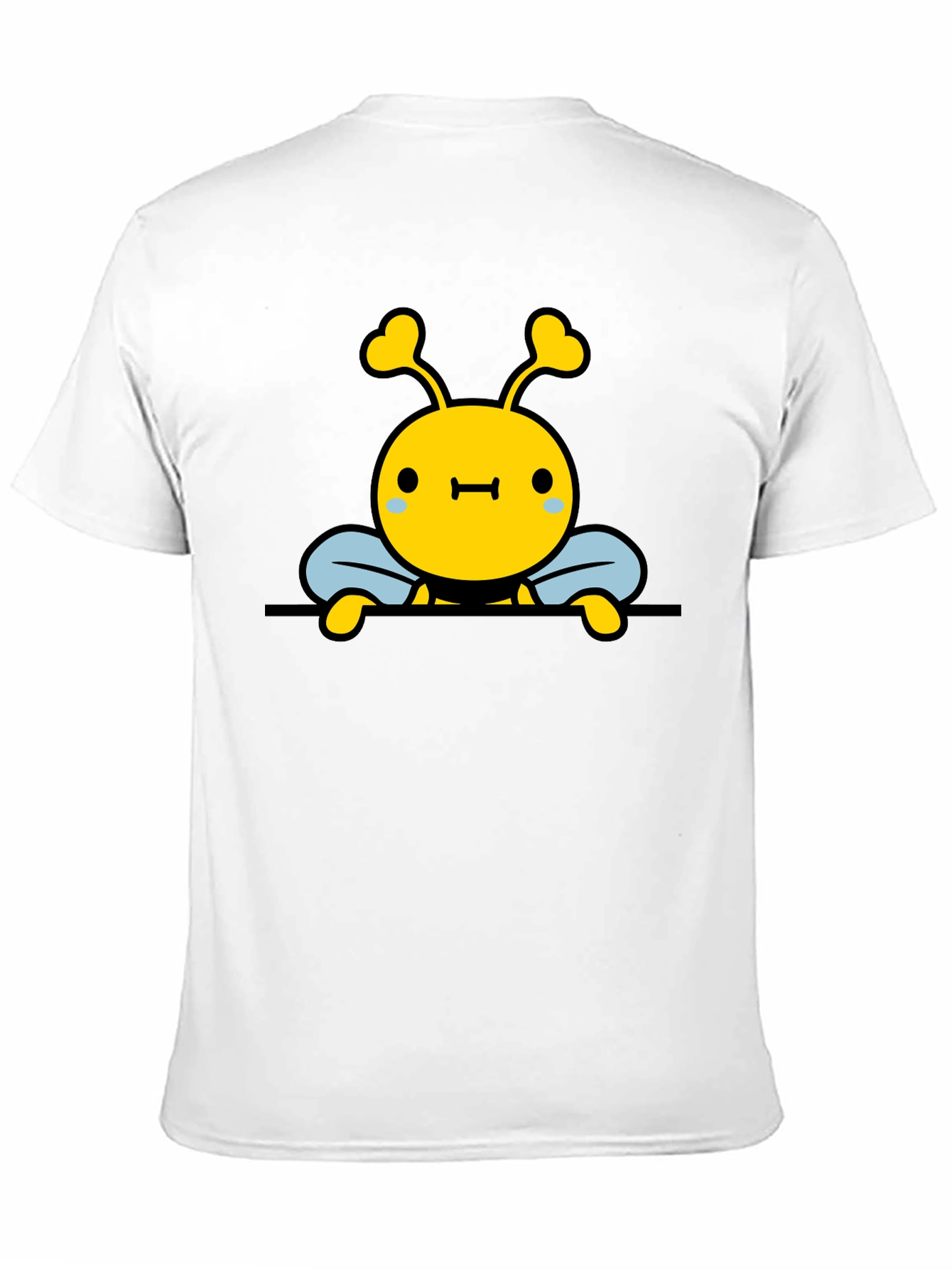 Cute Bee Graphic Black T-Shirt