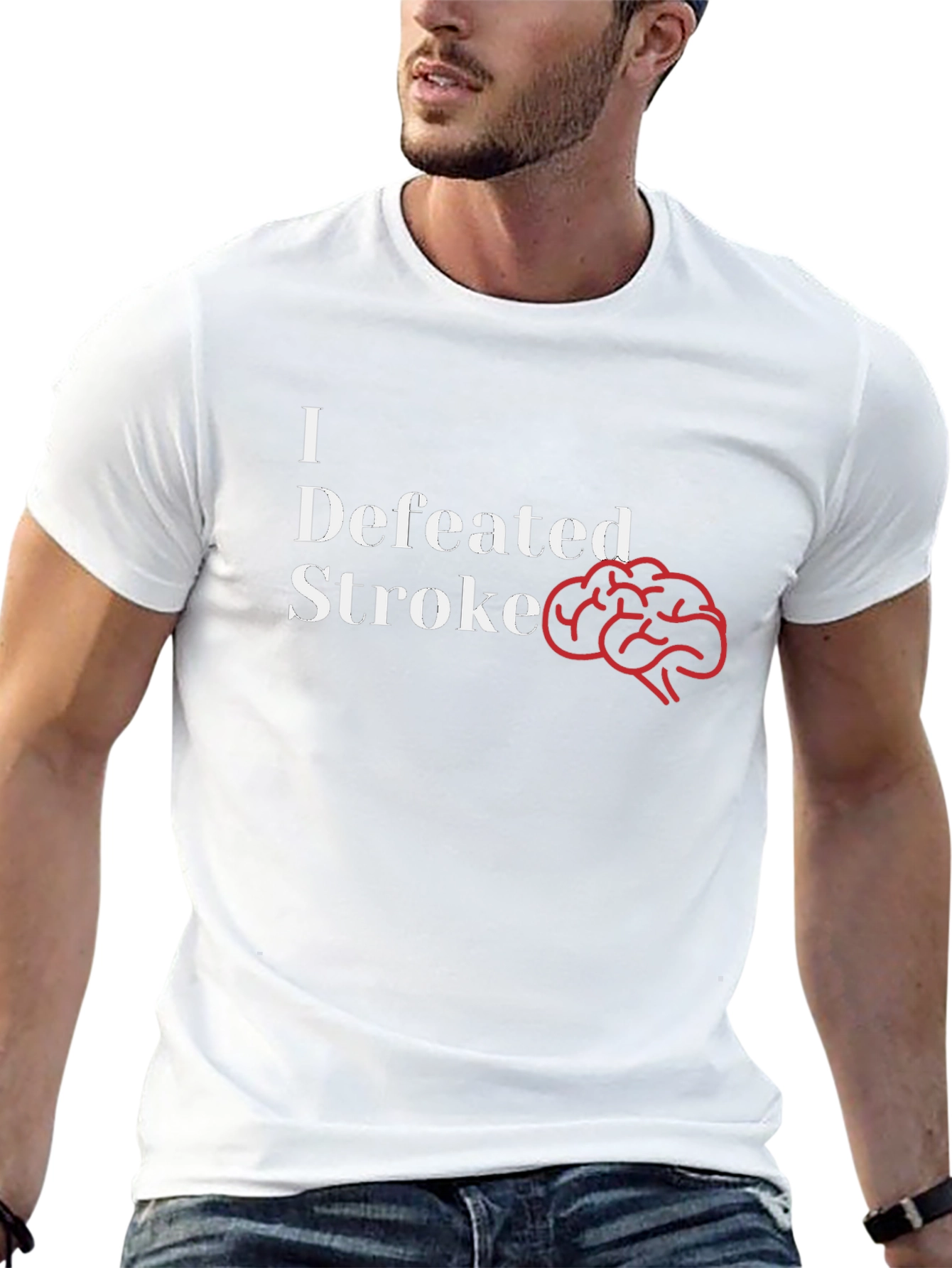 I Defeated Stroke T-Shirt - Brain Power!