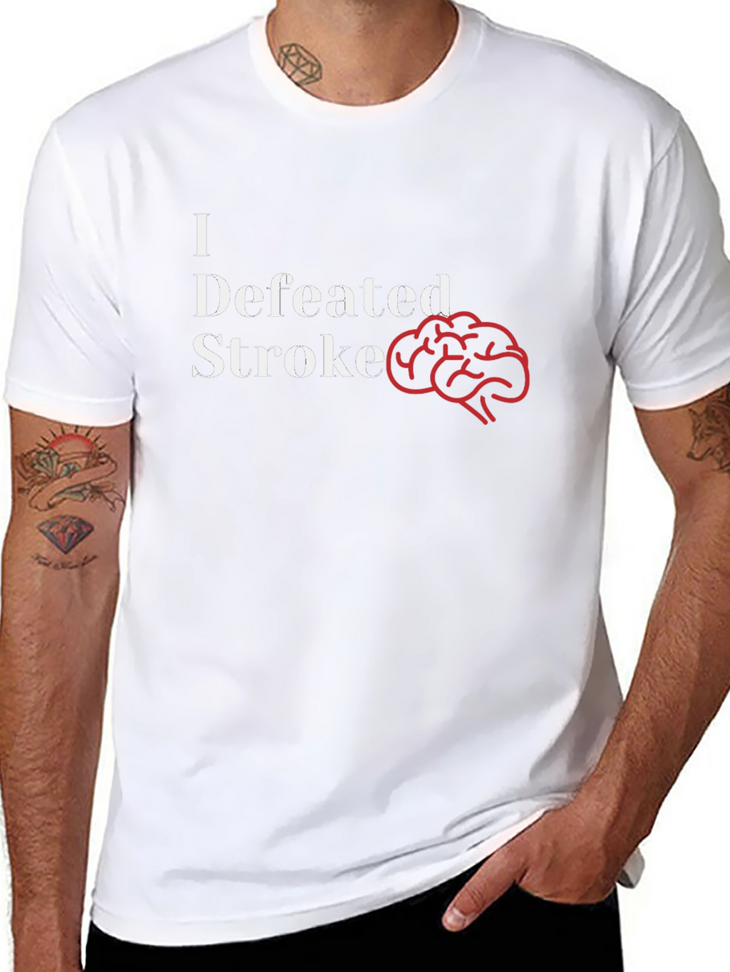 I Defeated Stroke T-Shirt - Brain Power!