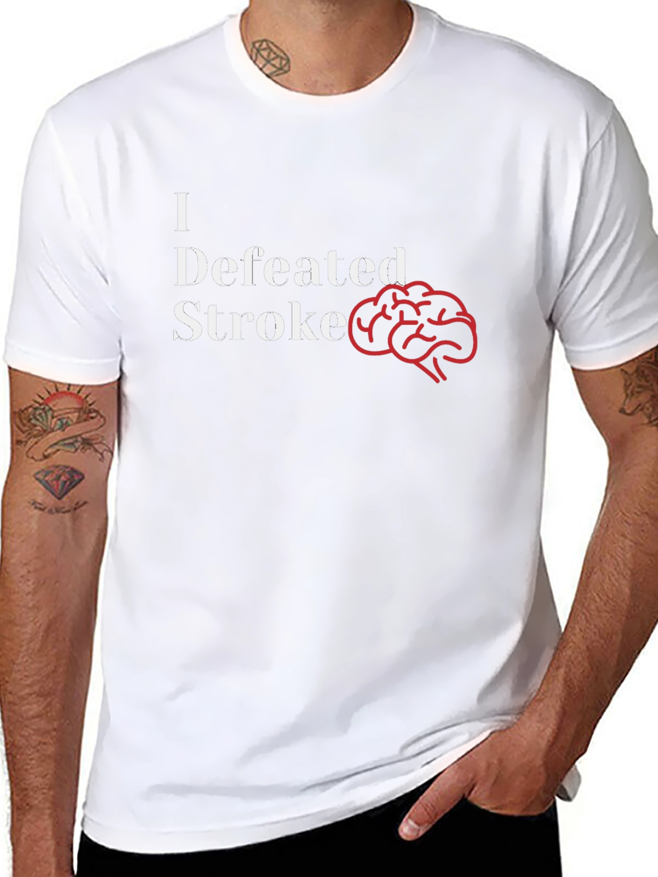 I Defeated Stroke T-Shirt - Brain Power!