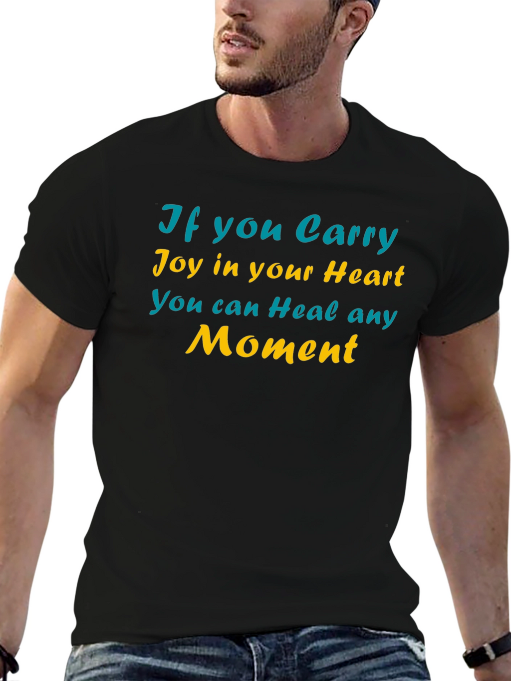 Joyful Heart Healing Moment Black T-Shirt