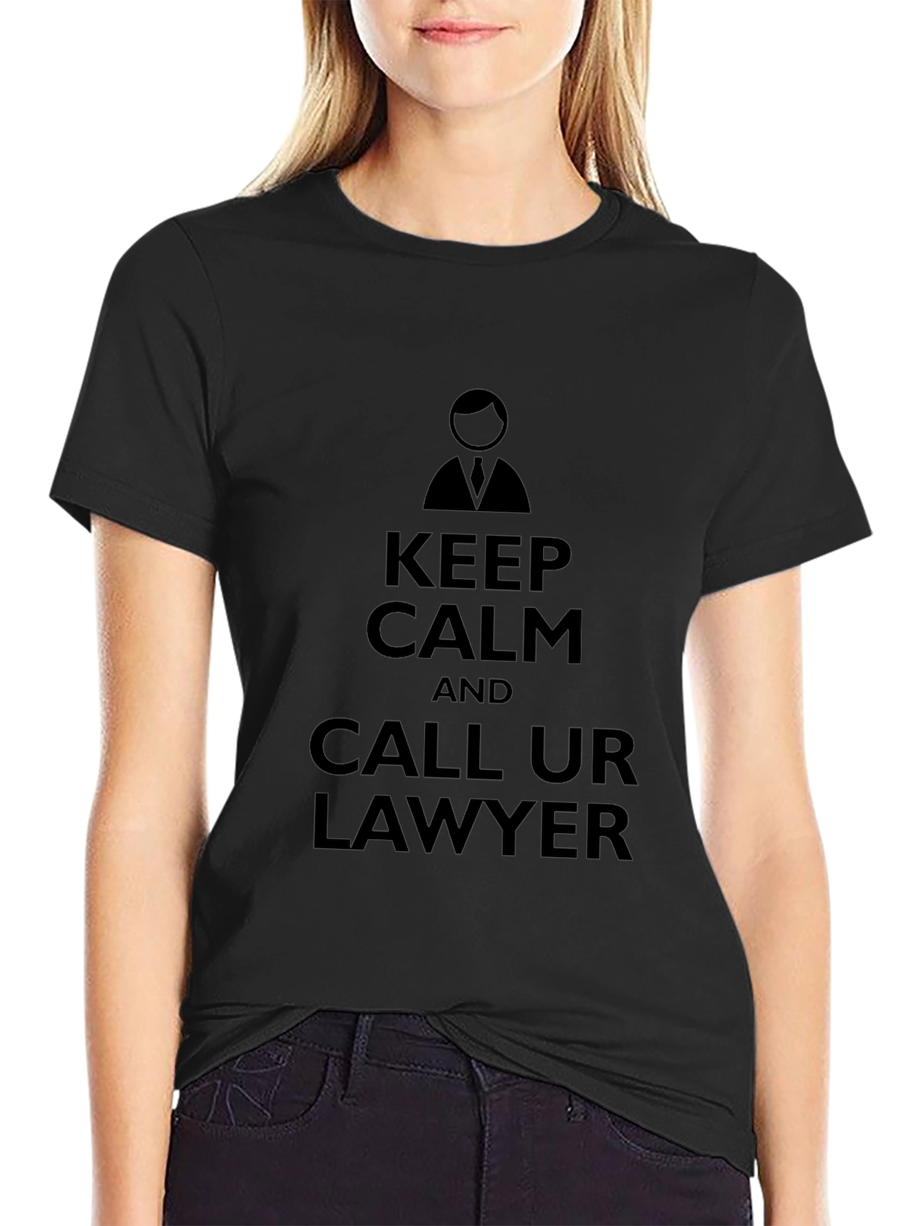 Keep Calm and Call Your Lawyer Black T-Shirt