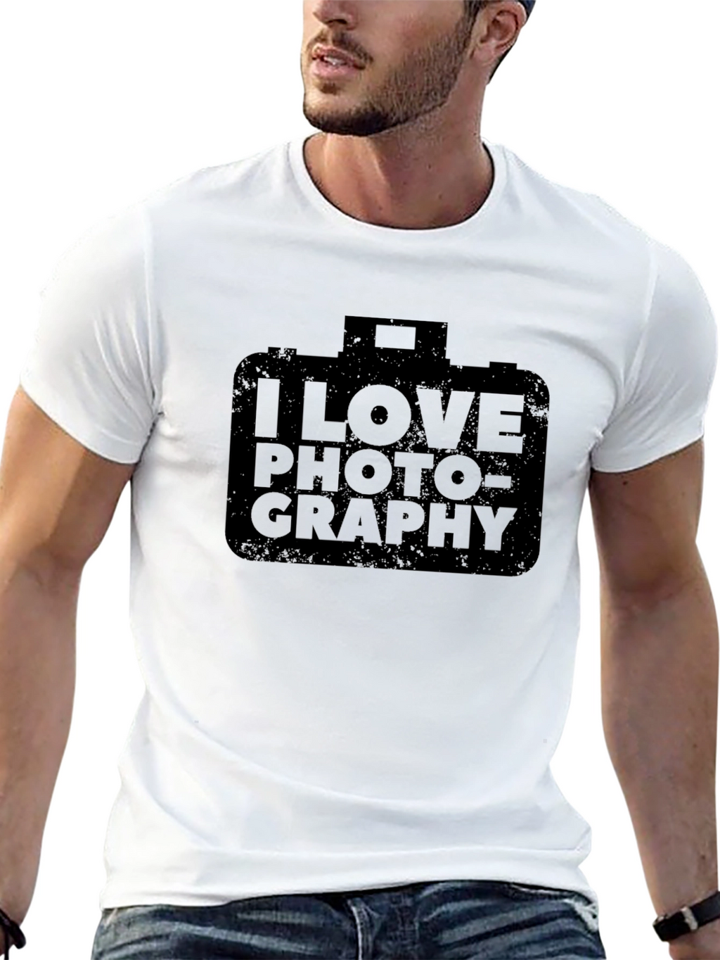 I Love Photography Black Graphic Tee