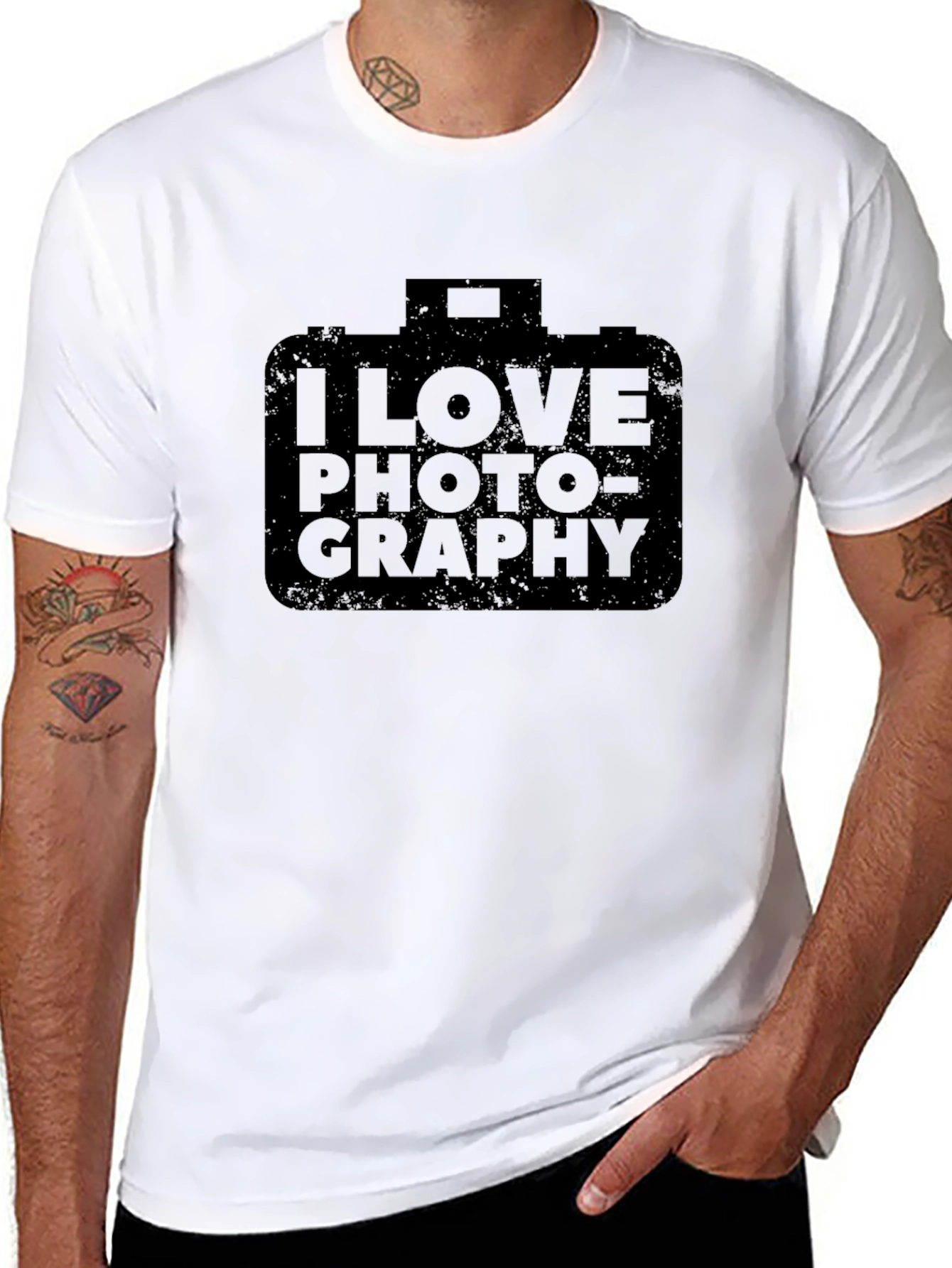 I Love Photography Black Graphic Tee