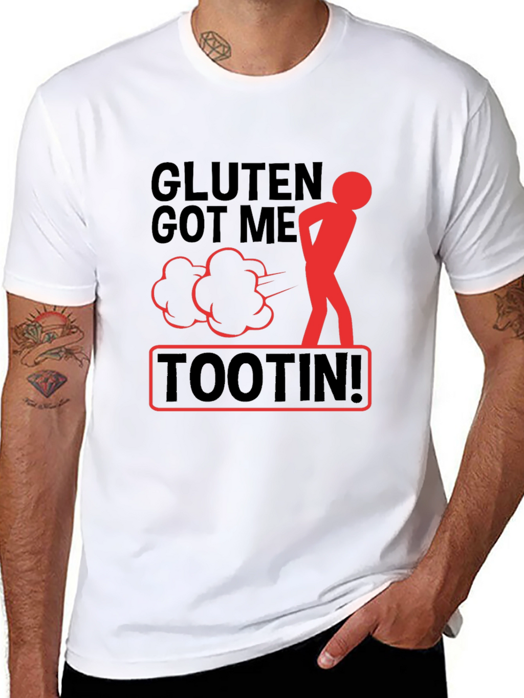 Gluten Got Me Tootin Graphic T-Shirt