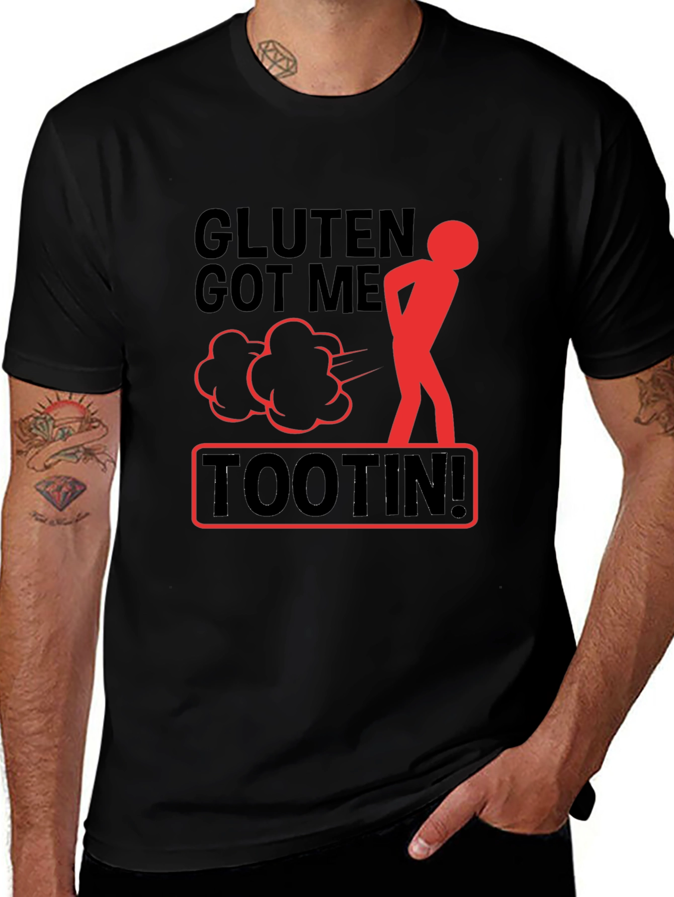 Gluten Got Me Tootin Graphic T-Shirt
