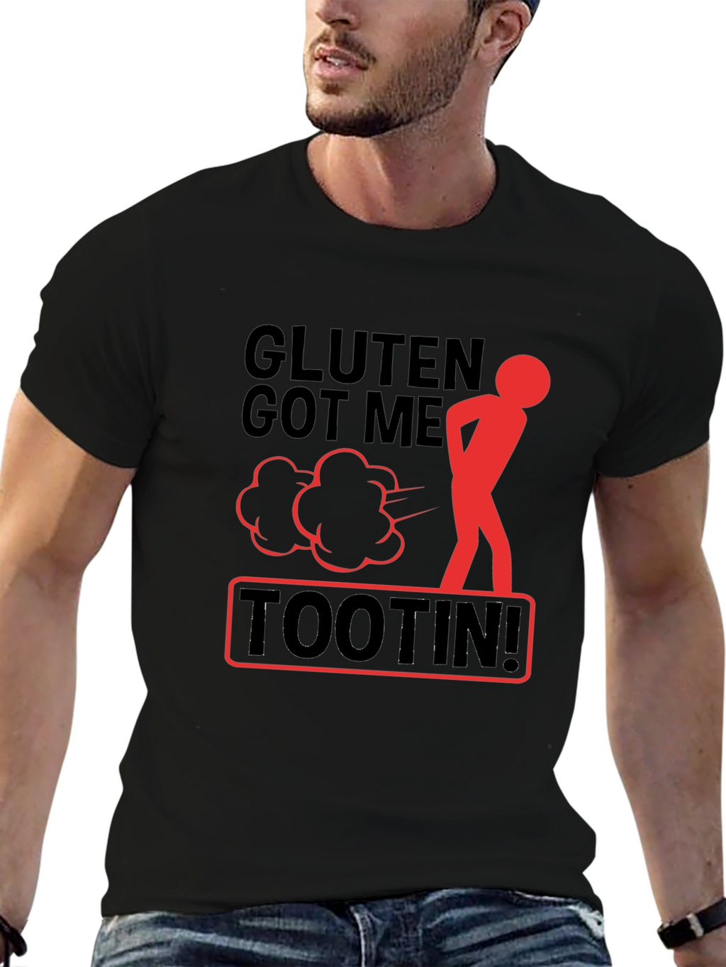 Gluten Got Me Tootin Graphic T-Shirt