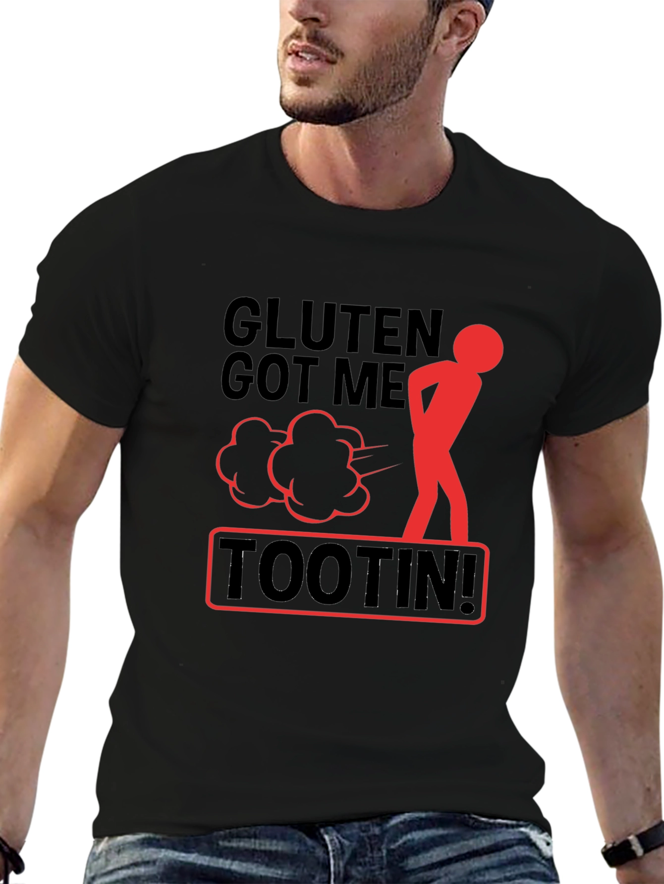 Gluten Got Me Tootin Graphic T-Shirt