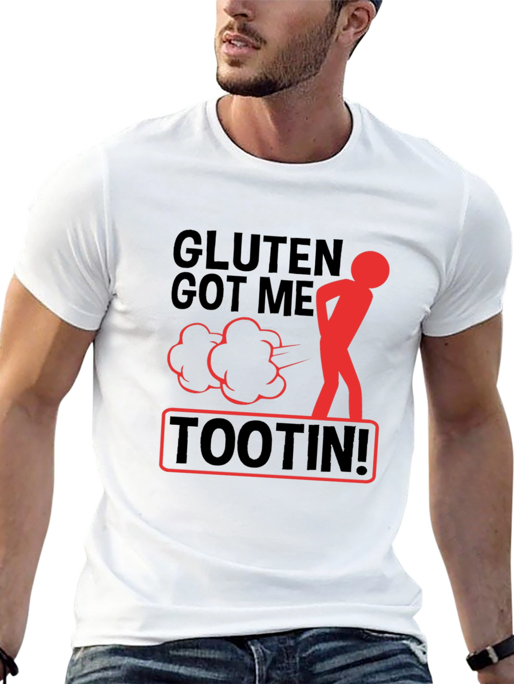 Gluten Got Me Tootin Graphic T-Shirt
