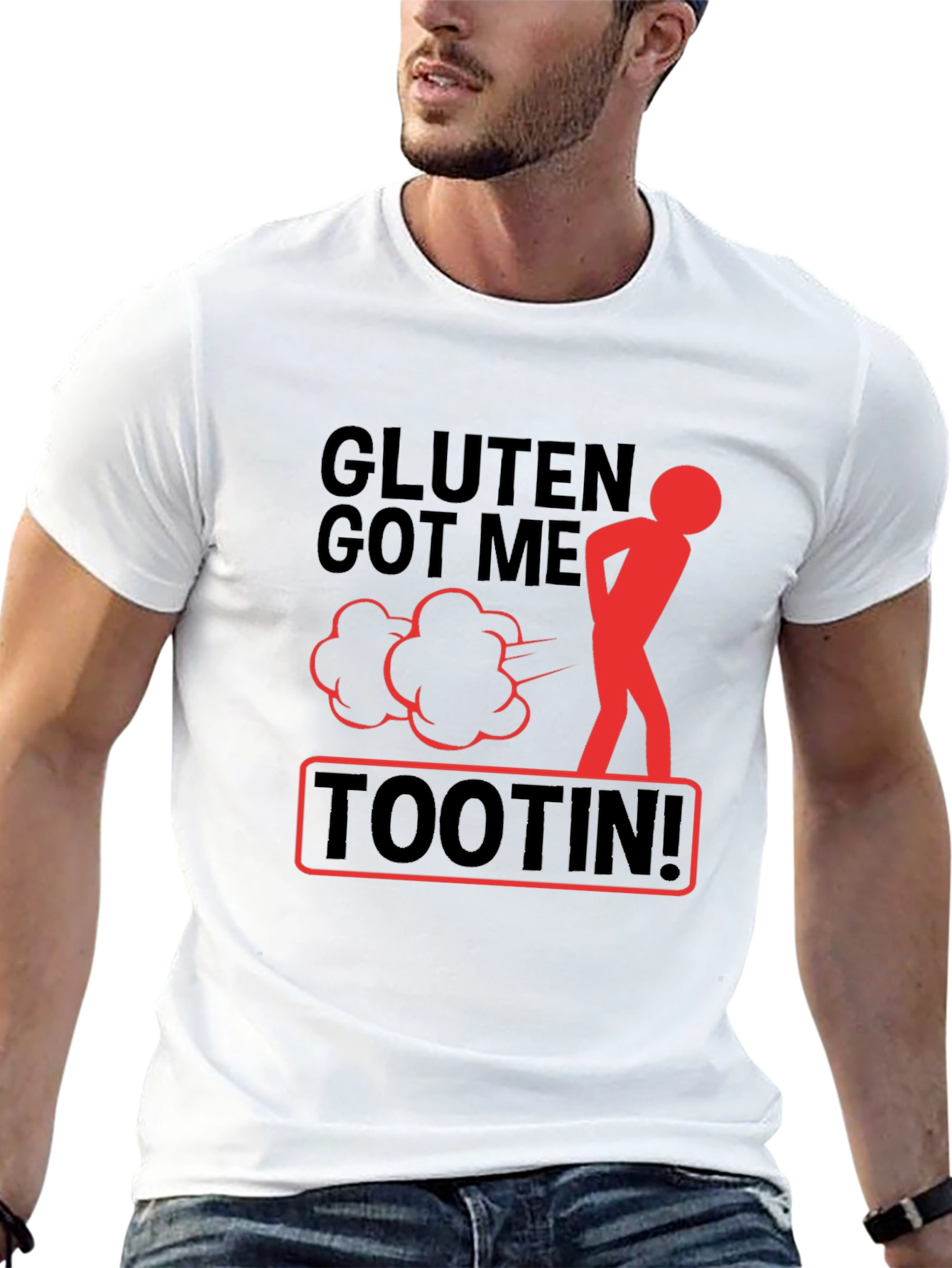 Gluten Got Me Tootin Graphic T-Shirt