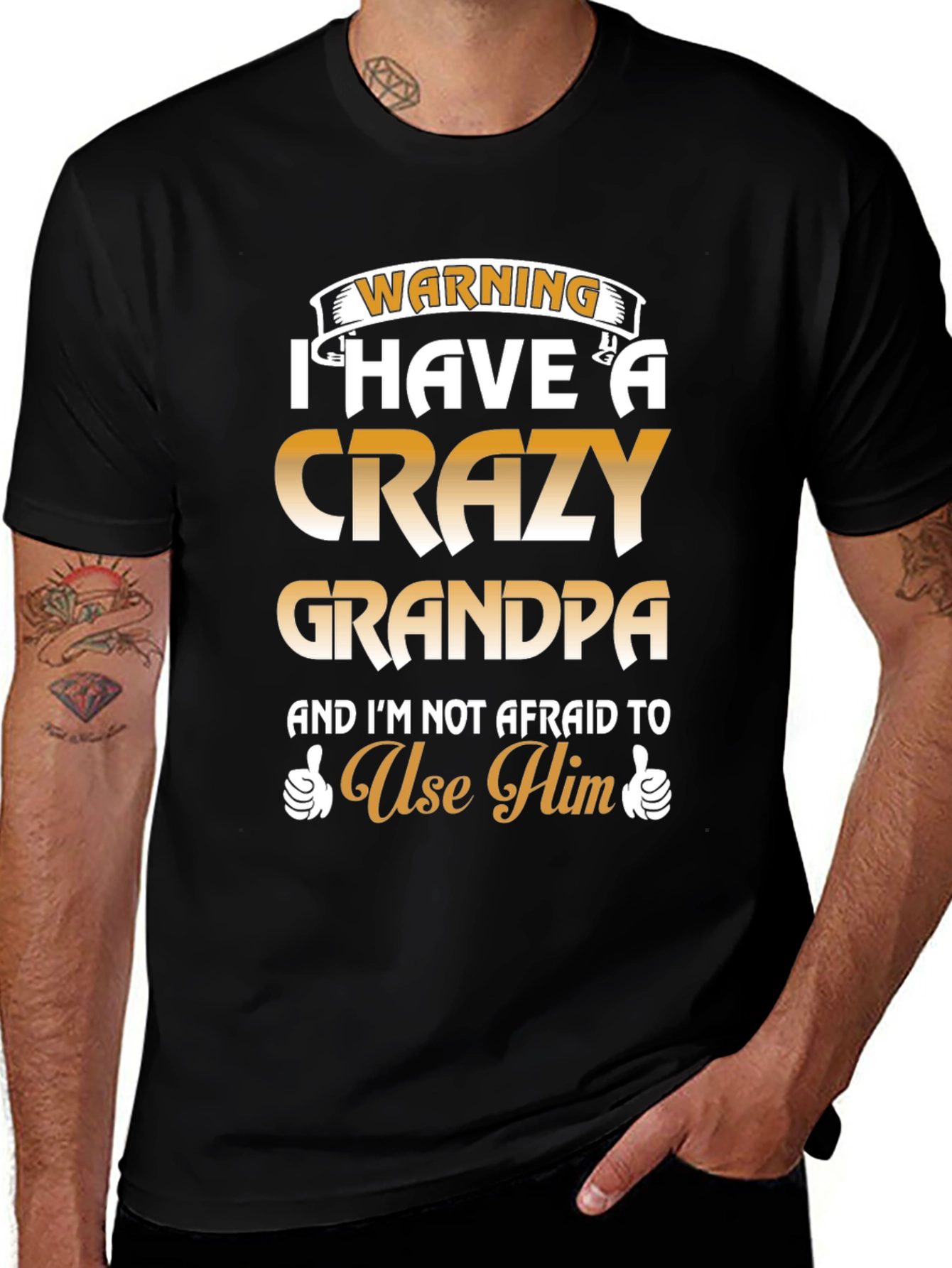 Crazy Grandpa T-Shirt - Warning Funny Graphic Tee