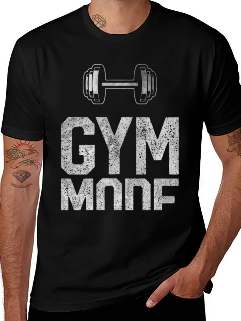 Gym Mode Graphic Tee - Black