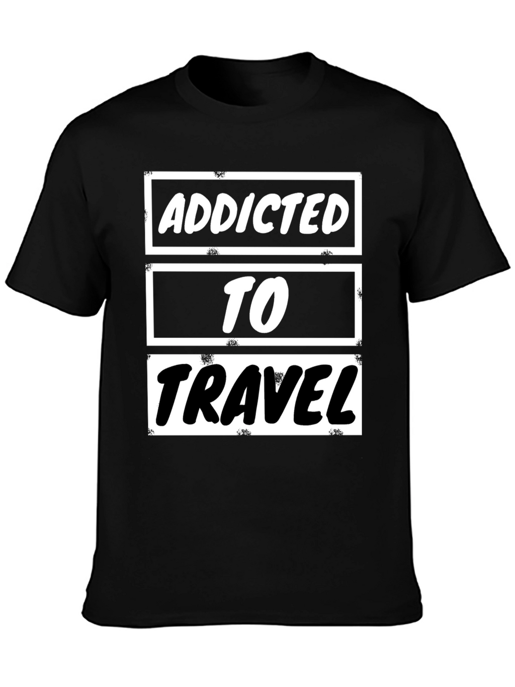 Addicted to Travel Graphic Tee - Black