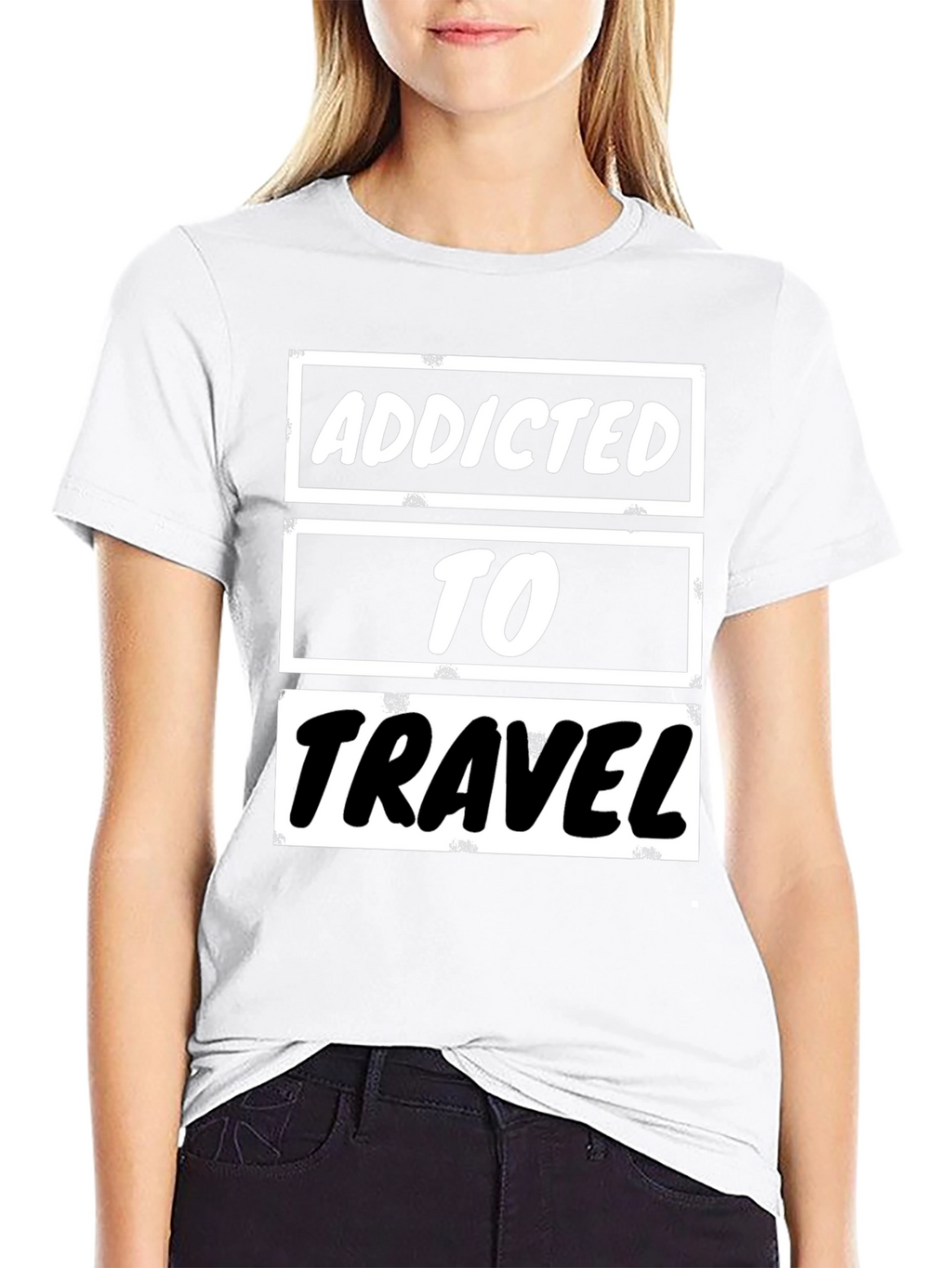 Addicted to Travel Graphic Tee - Black