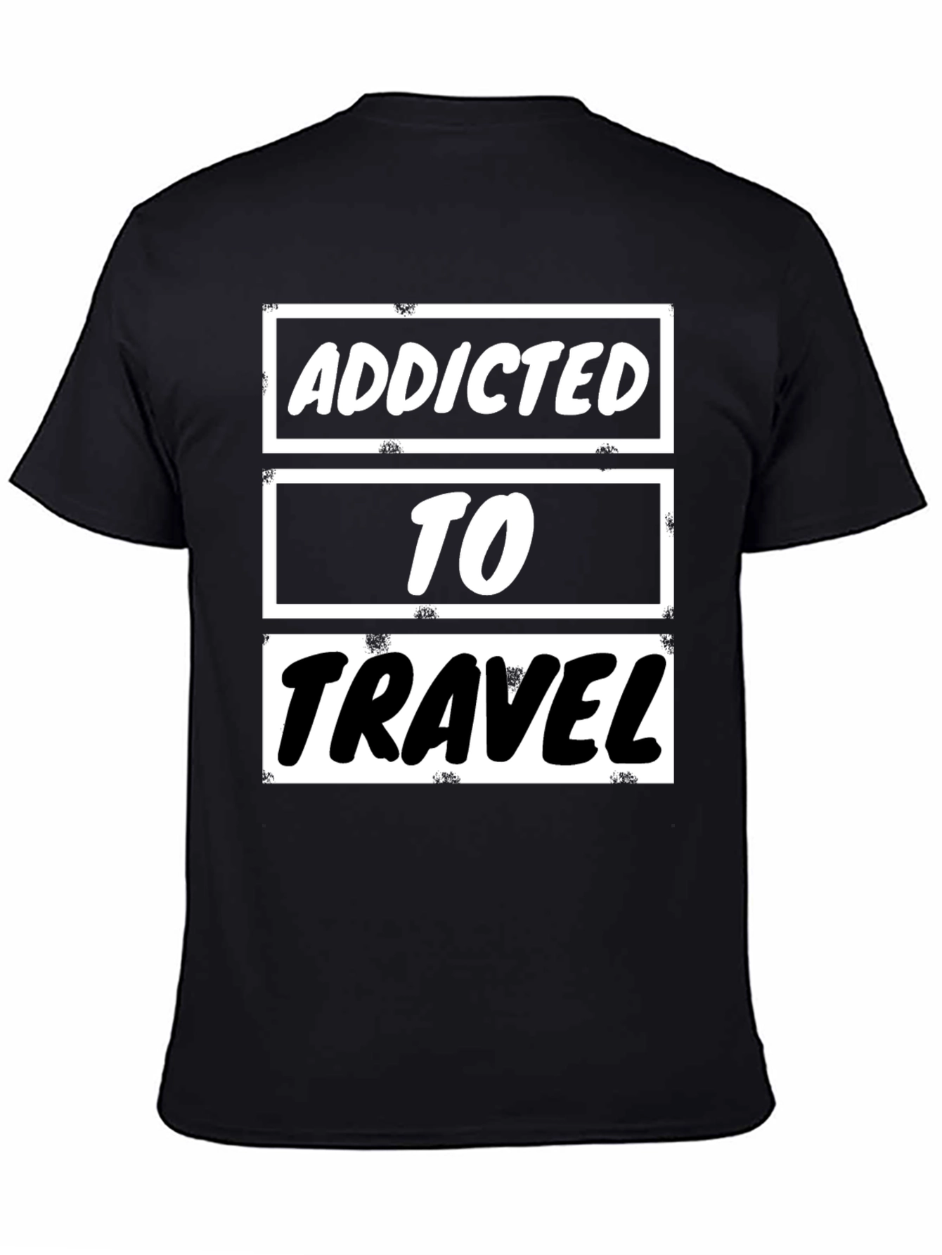 Addicted to Travel Graphic Tee - Black