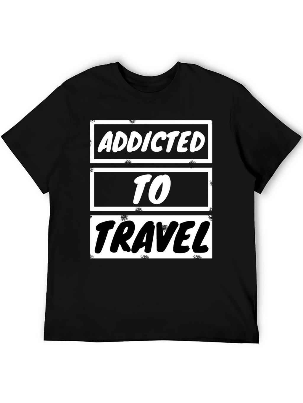 Addicted to Travel Graphic Tee - Black