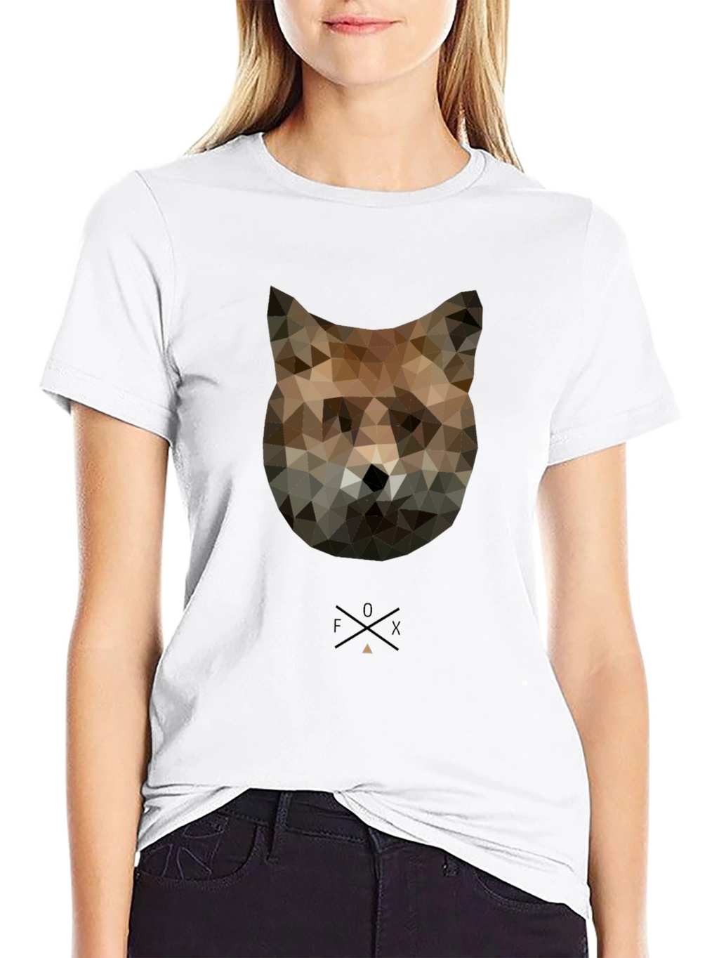 Geometric Fox Graphic Tee - Modern Style