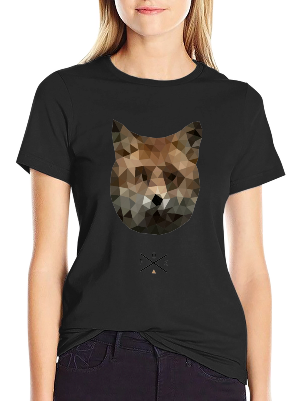 Geometric Fox Graphic Tee - Modern Style
